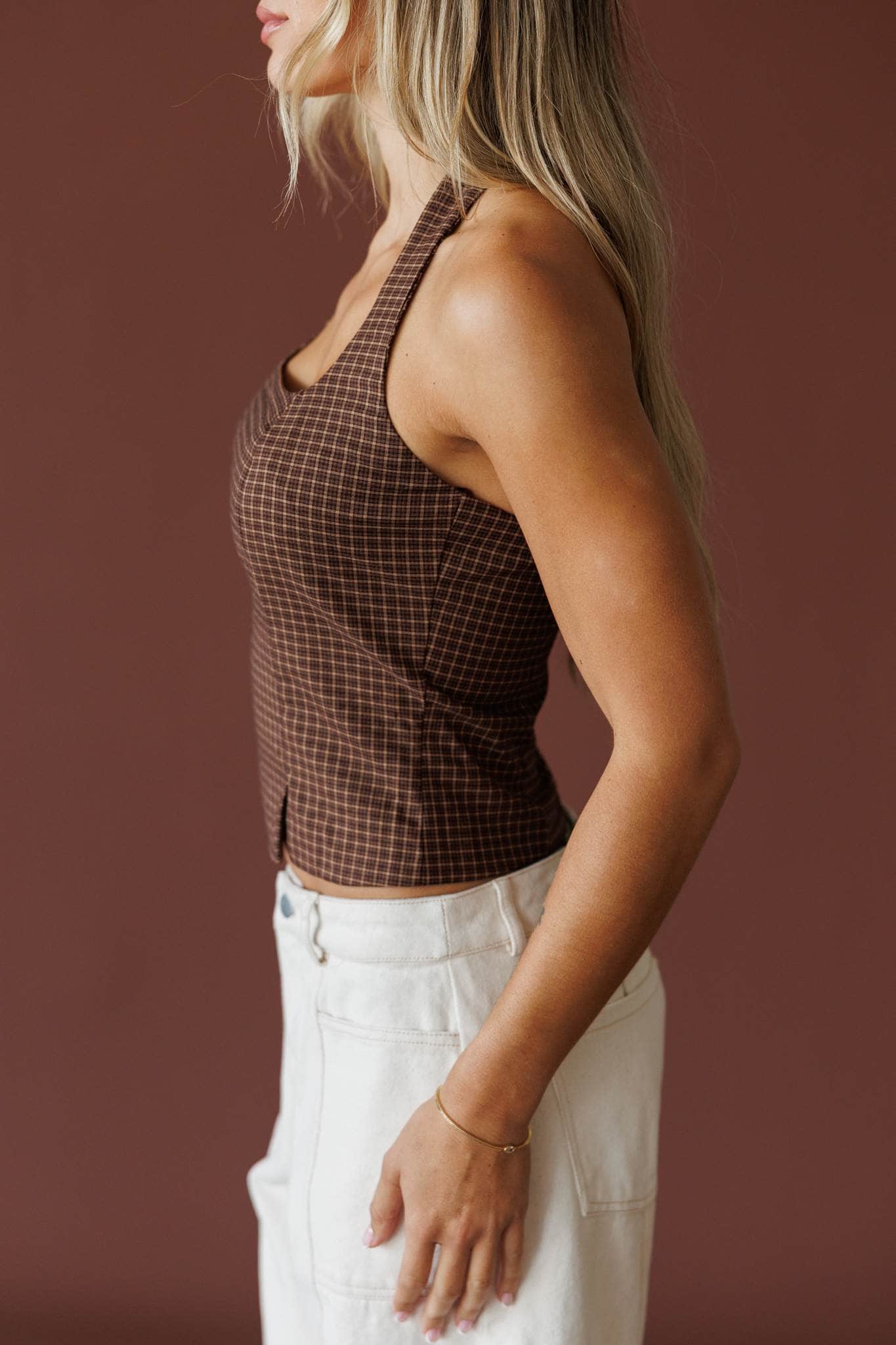 Romy Plaid Top