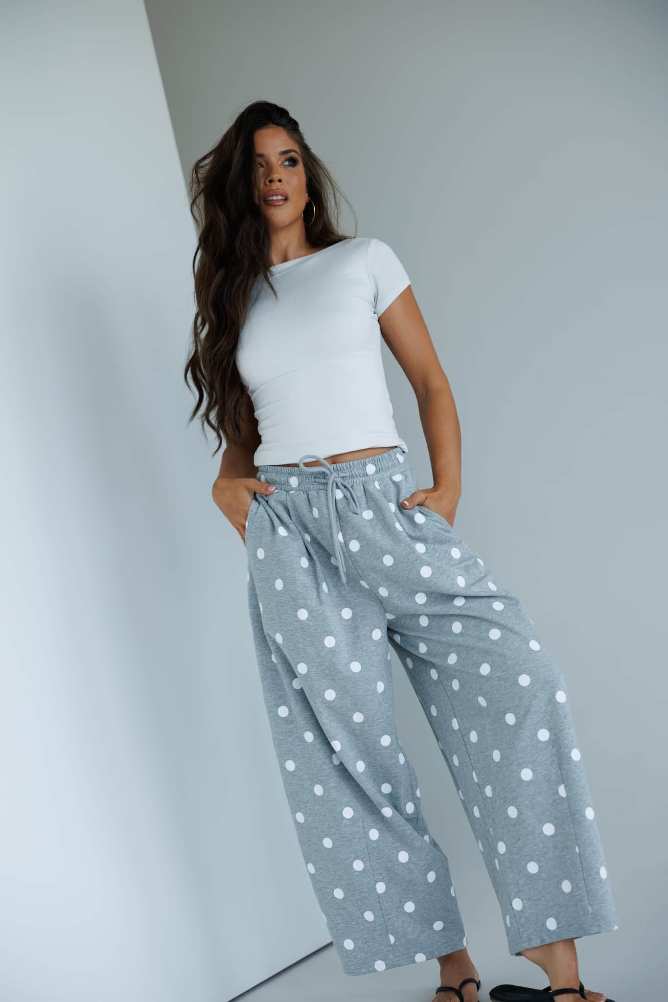 Polka Dot Barrel Sweatpants