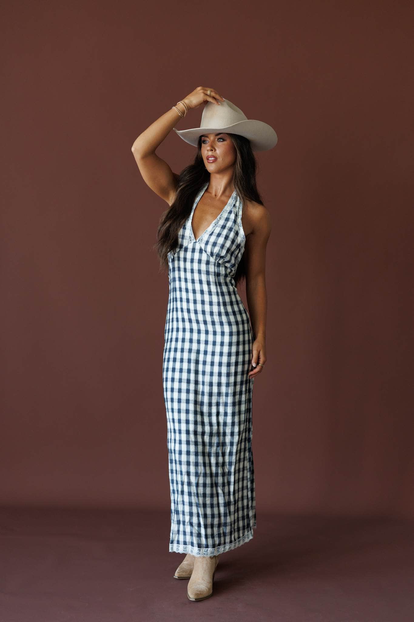 Amarillo Sky Plaid Dress