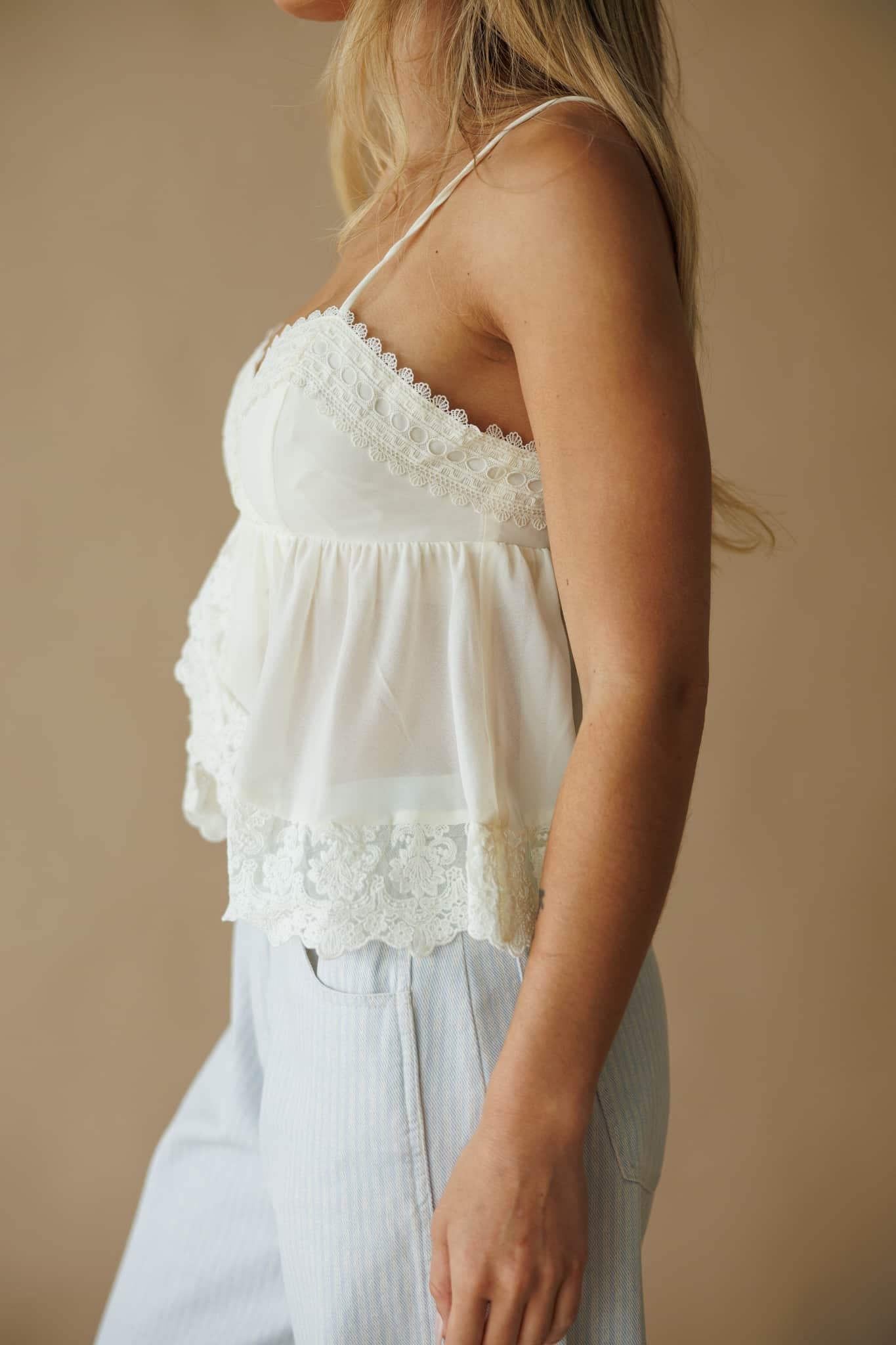 Jadyn Lace Trim Cami Top