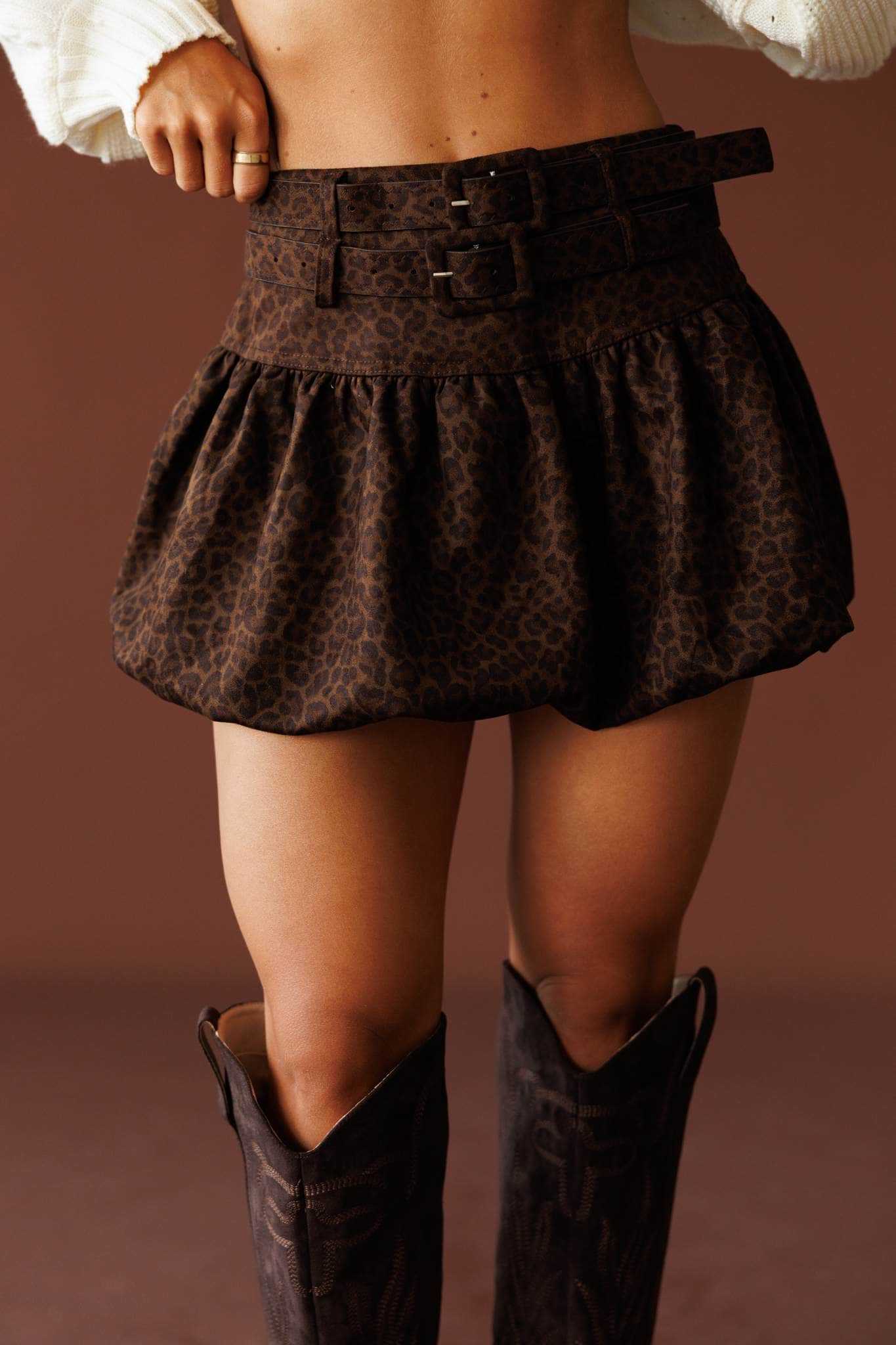 Leopard Bubble Skirt