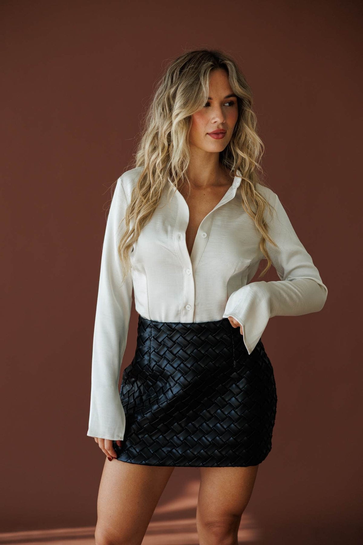 Setlist Leather Skirt