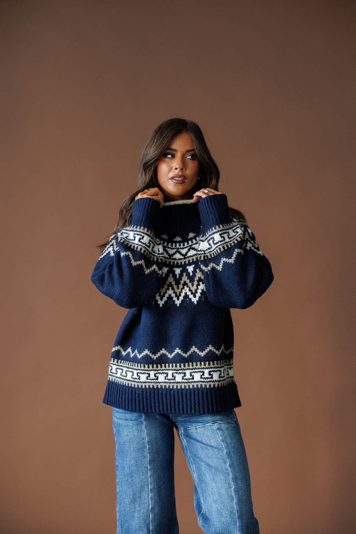 Fair Isle patterned sweater
