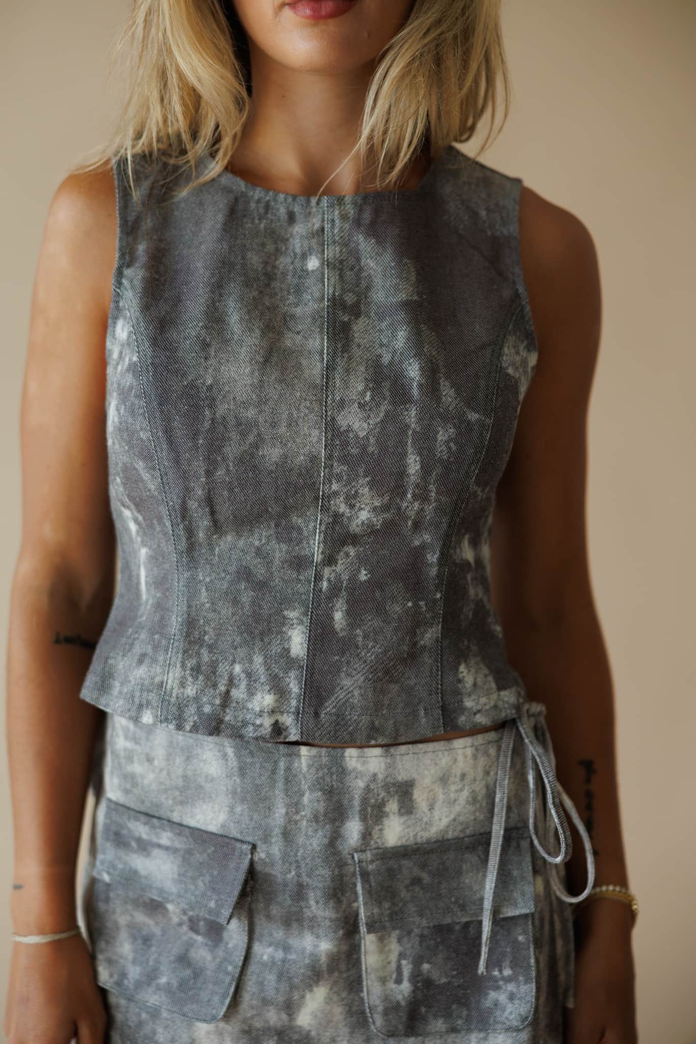 Stonewashed Denim Top
