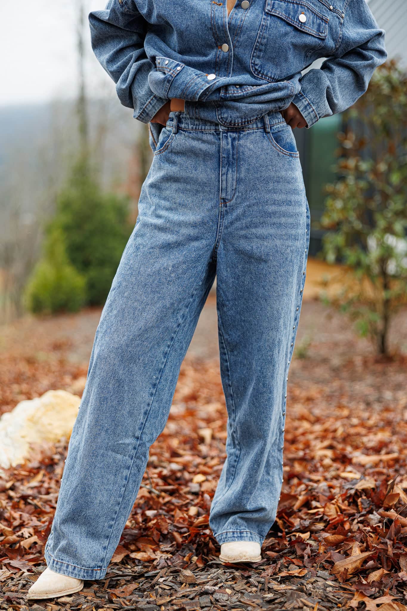 Studded Denim Jean