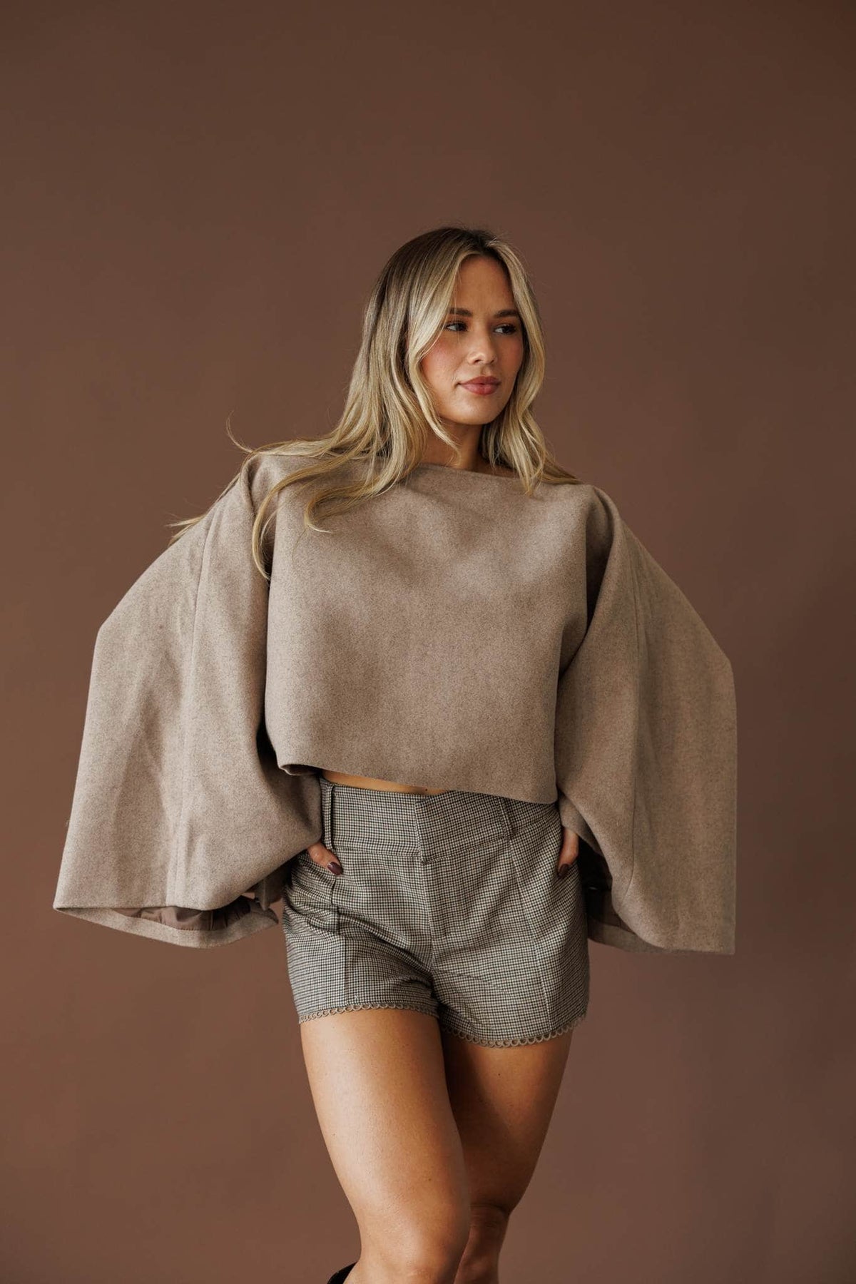 Cape sleeve top