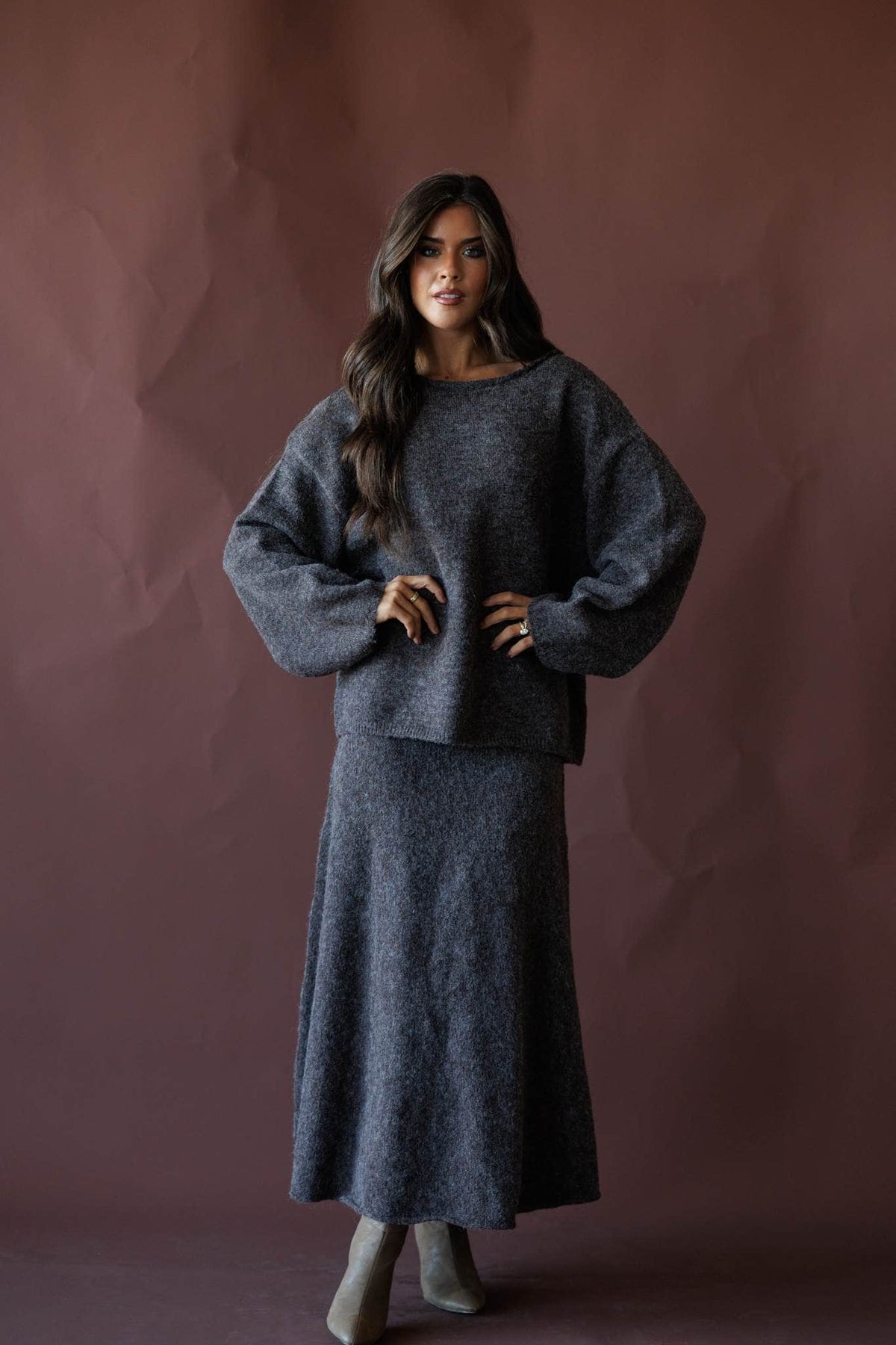 Knit maxi skirt