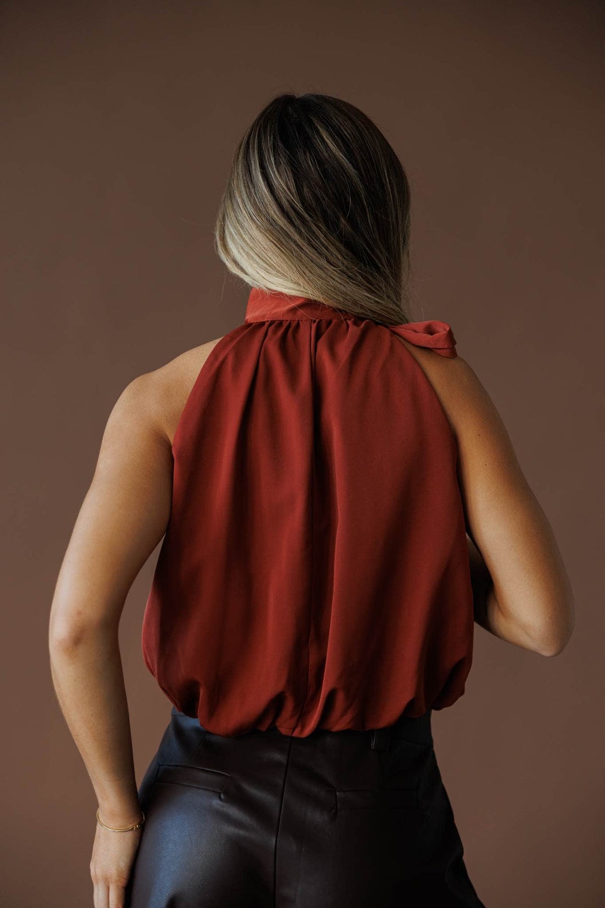 Tie neck blouse