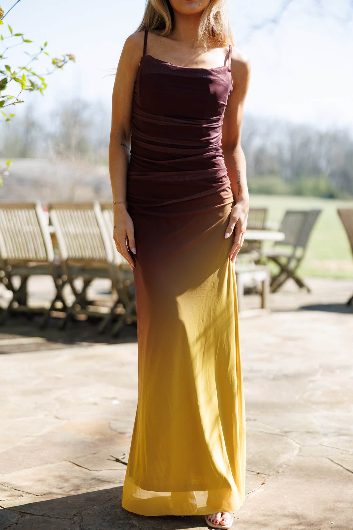 Golden Pour Maxi Dress