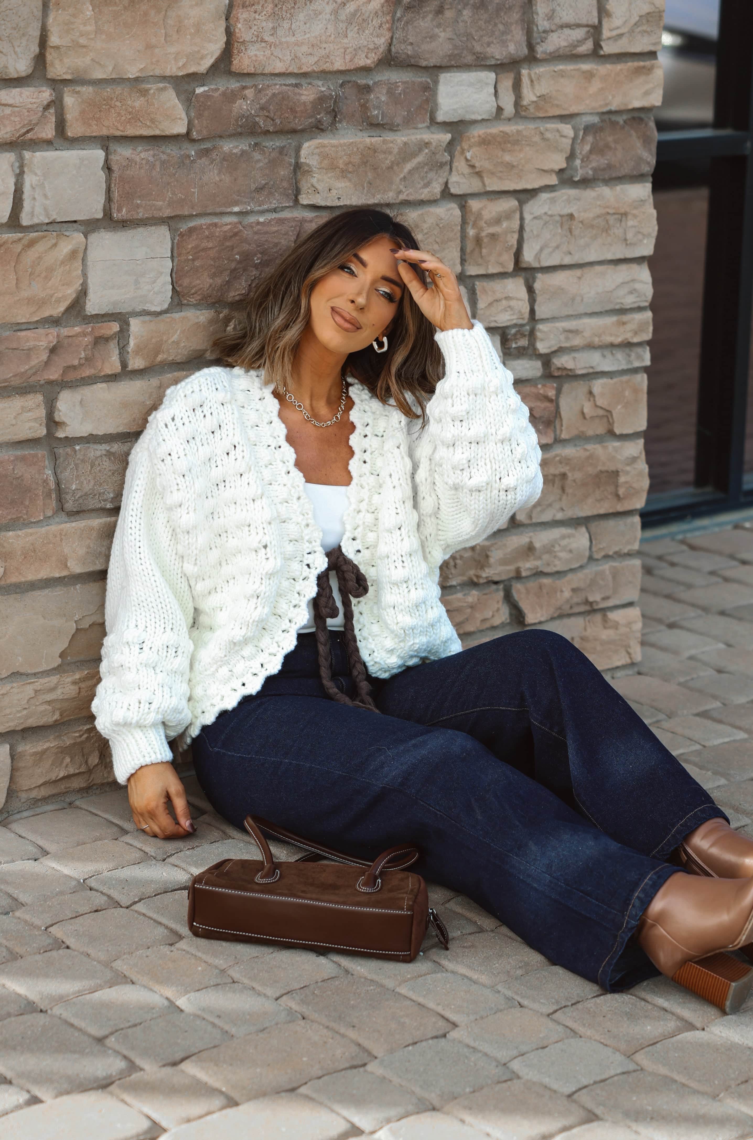 Winterlight Bow Cardigan