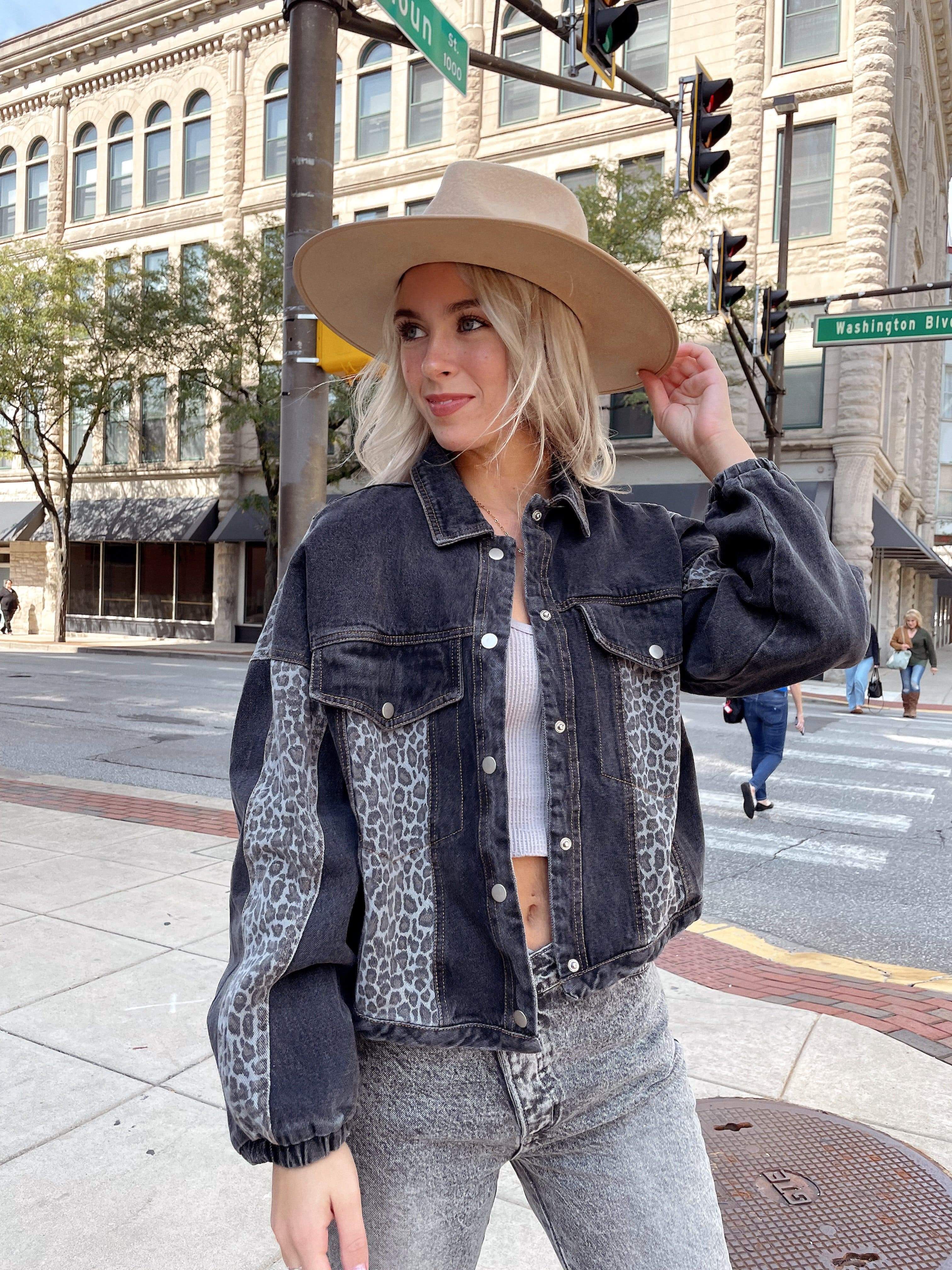 Go Wild Leopard Denim Jacket mittoshop