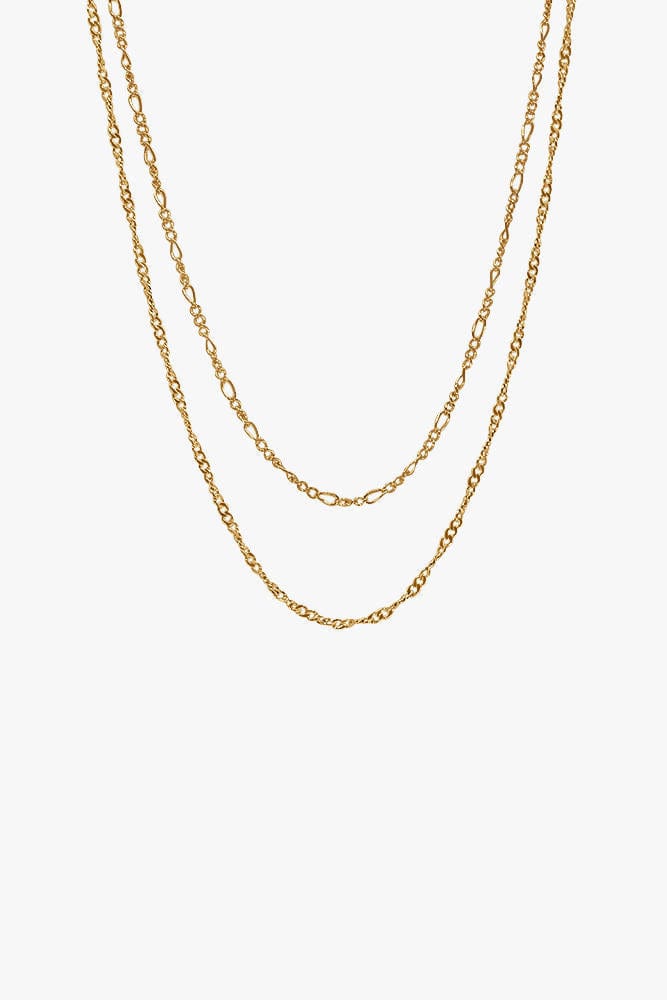 18K Gold Plated Double Layer Necklace by together