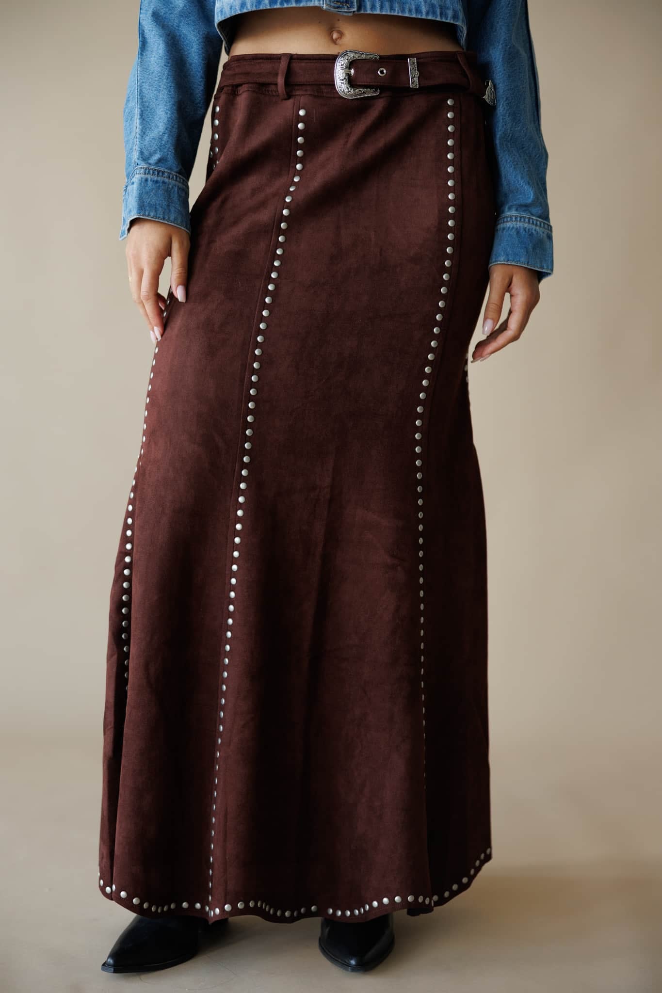 Whiskey Business Studded Skirt
