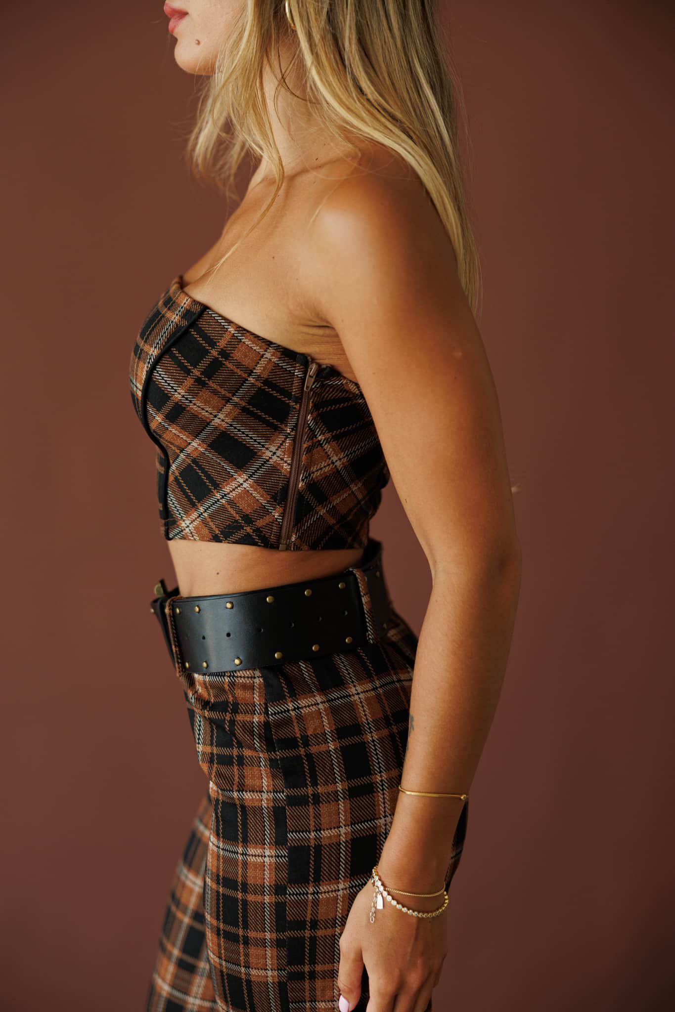 Runaway West Plaid Top