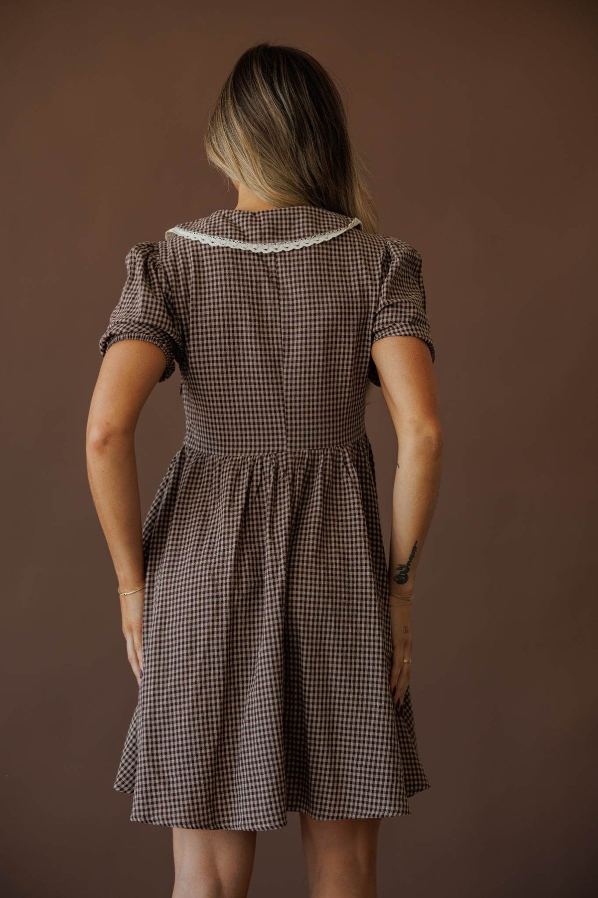 Autumn floral mini dress