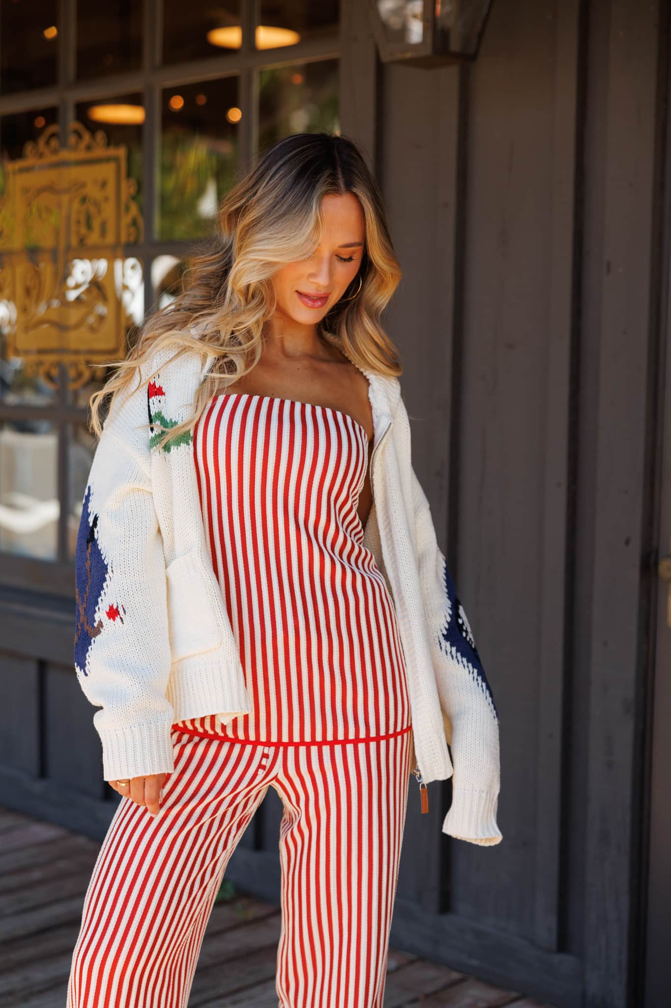 Cherry Coke Striped Top
