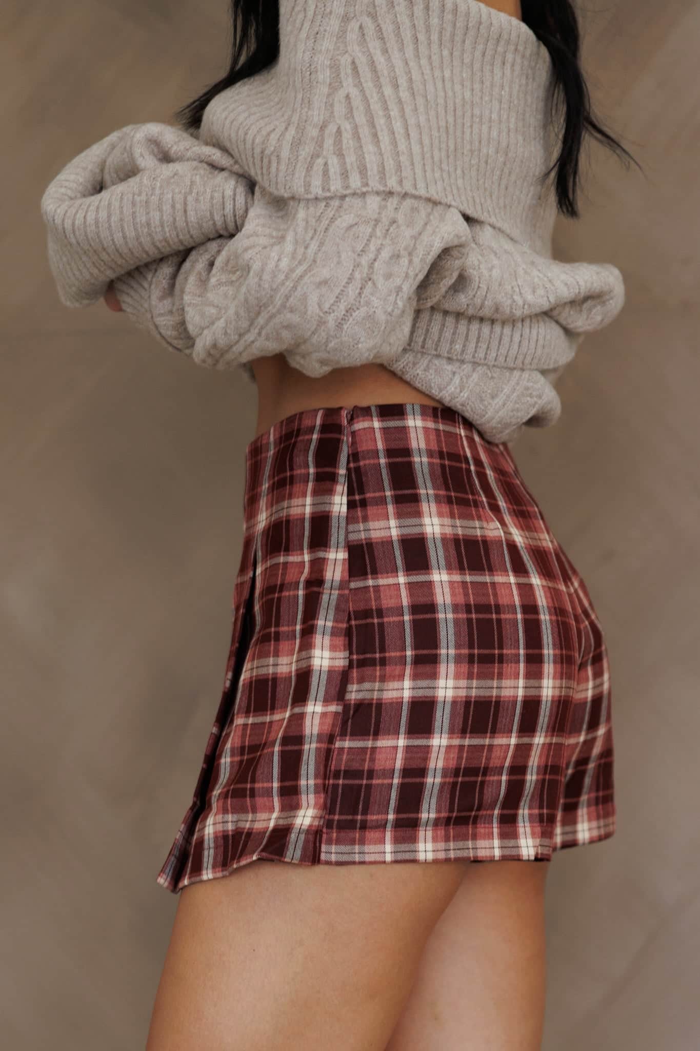 Chestnut Season Mini Skort