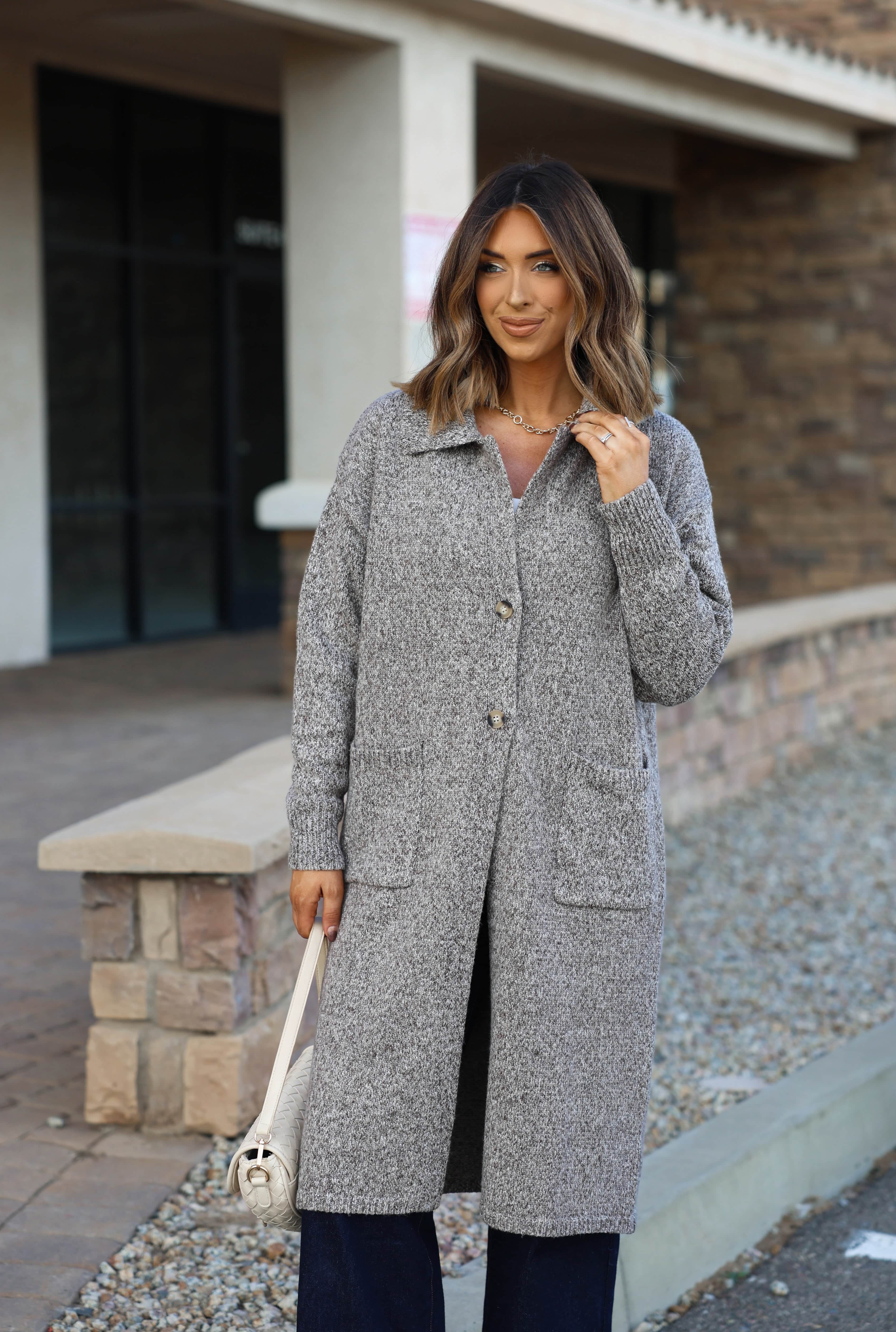 City Latte Sweater Cardigan