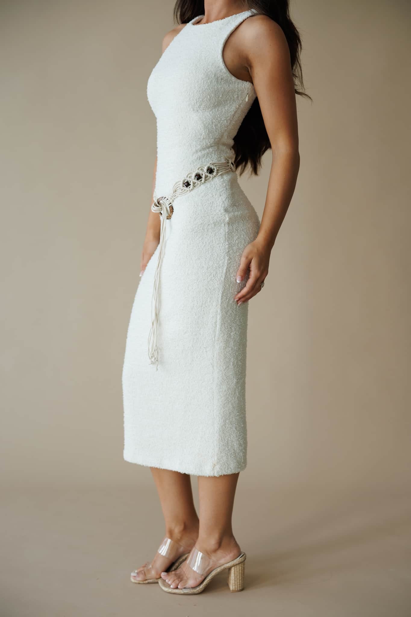 Coastal Resort Belted Dress