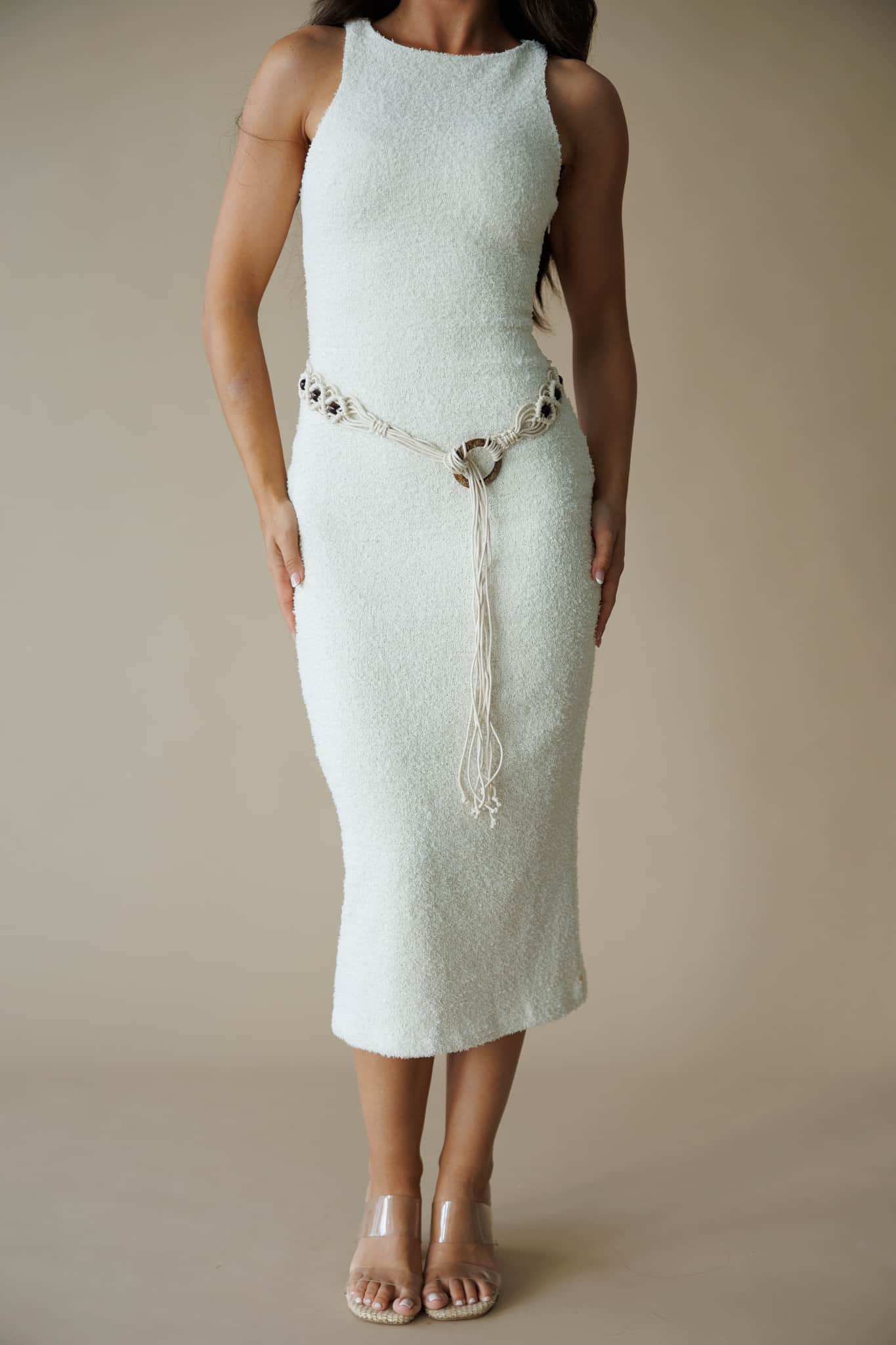 Coastal Resort Belted Dress