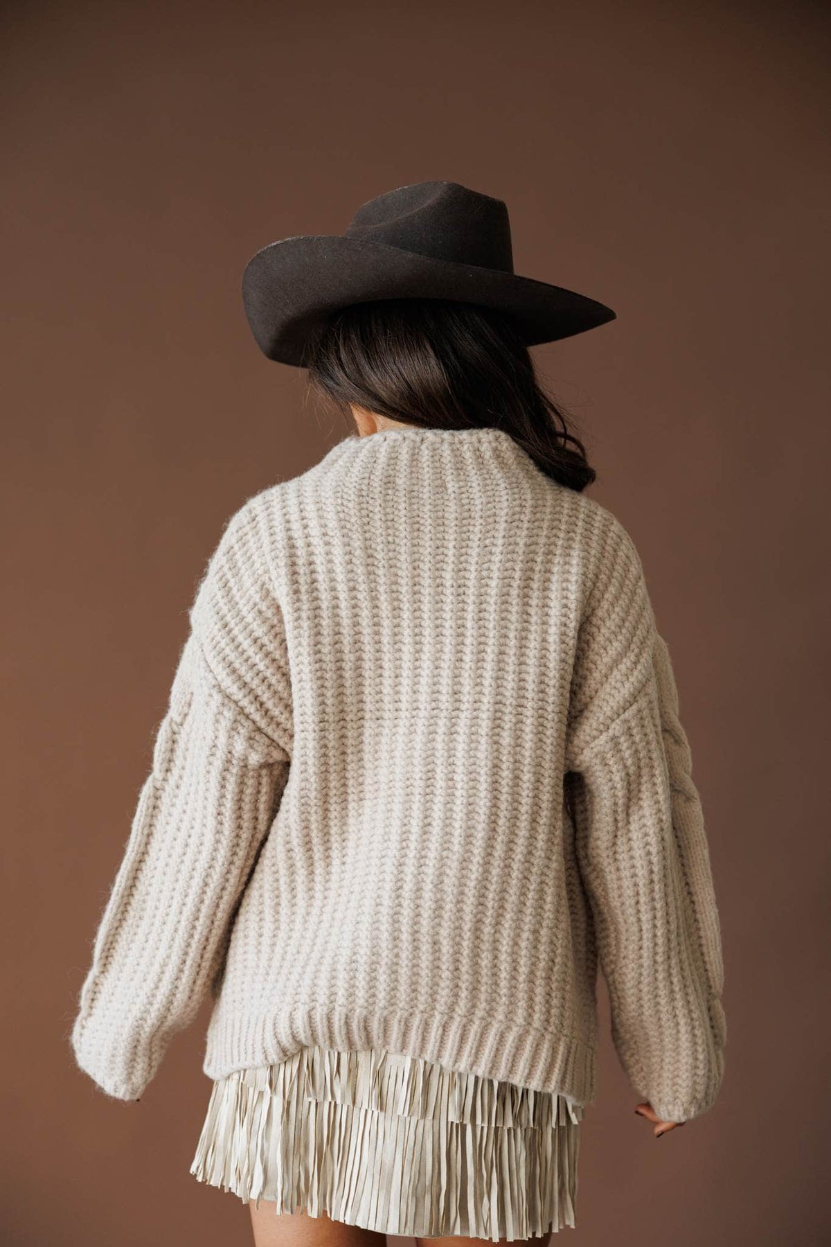 Cable knit sweater