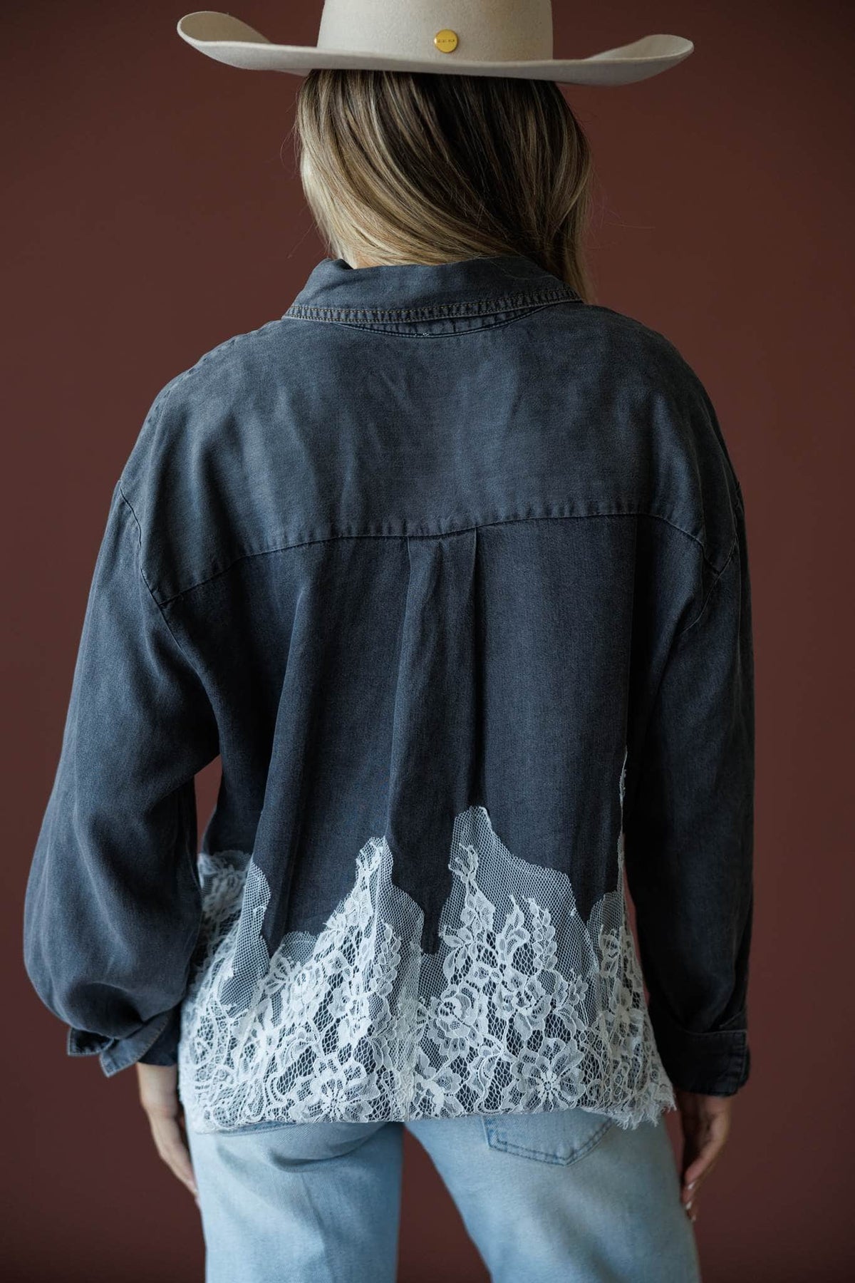 Denim And Delicate Top