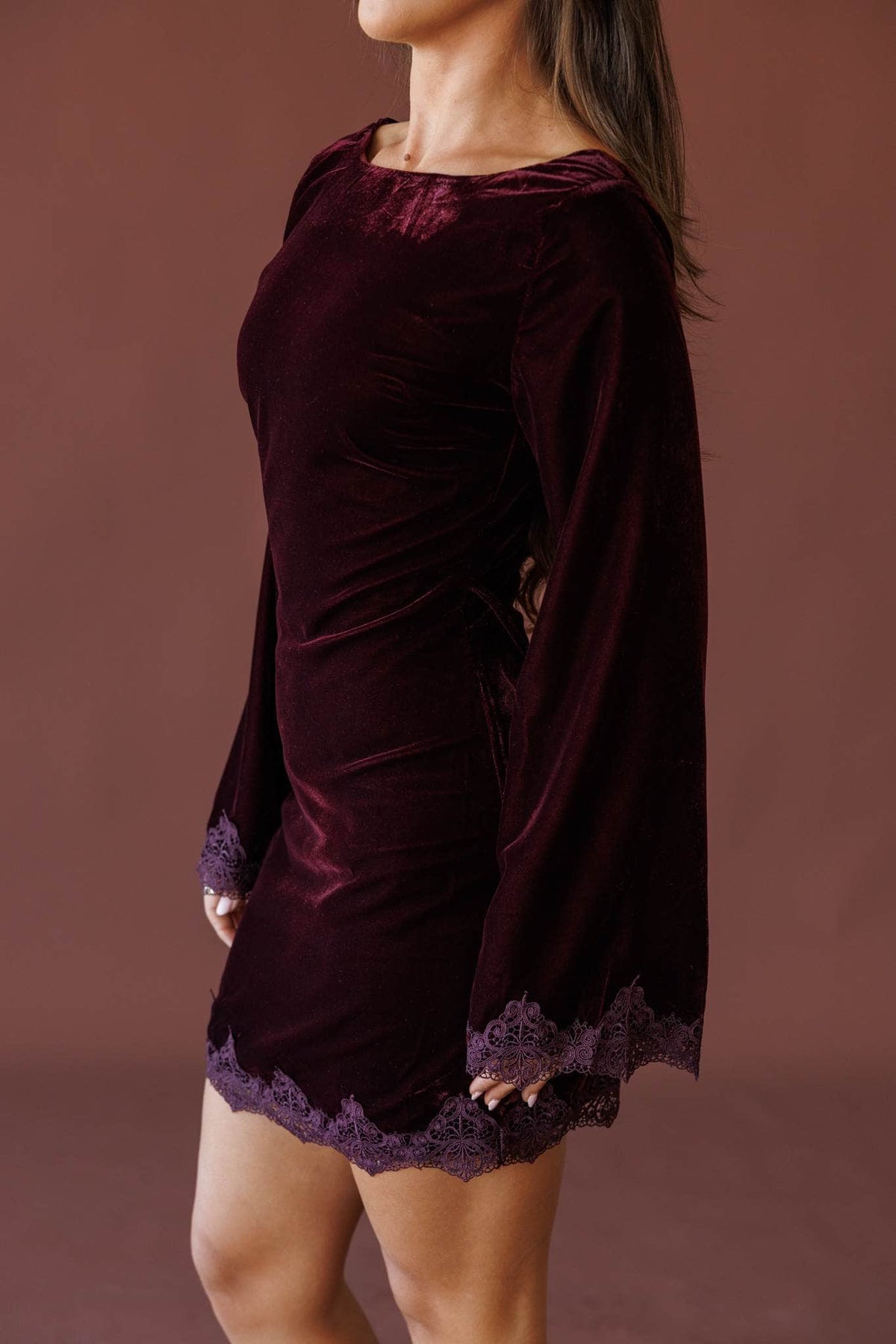 Burgundy dress