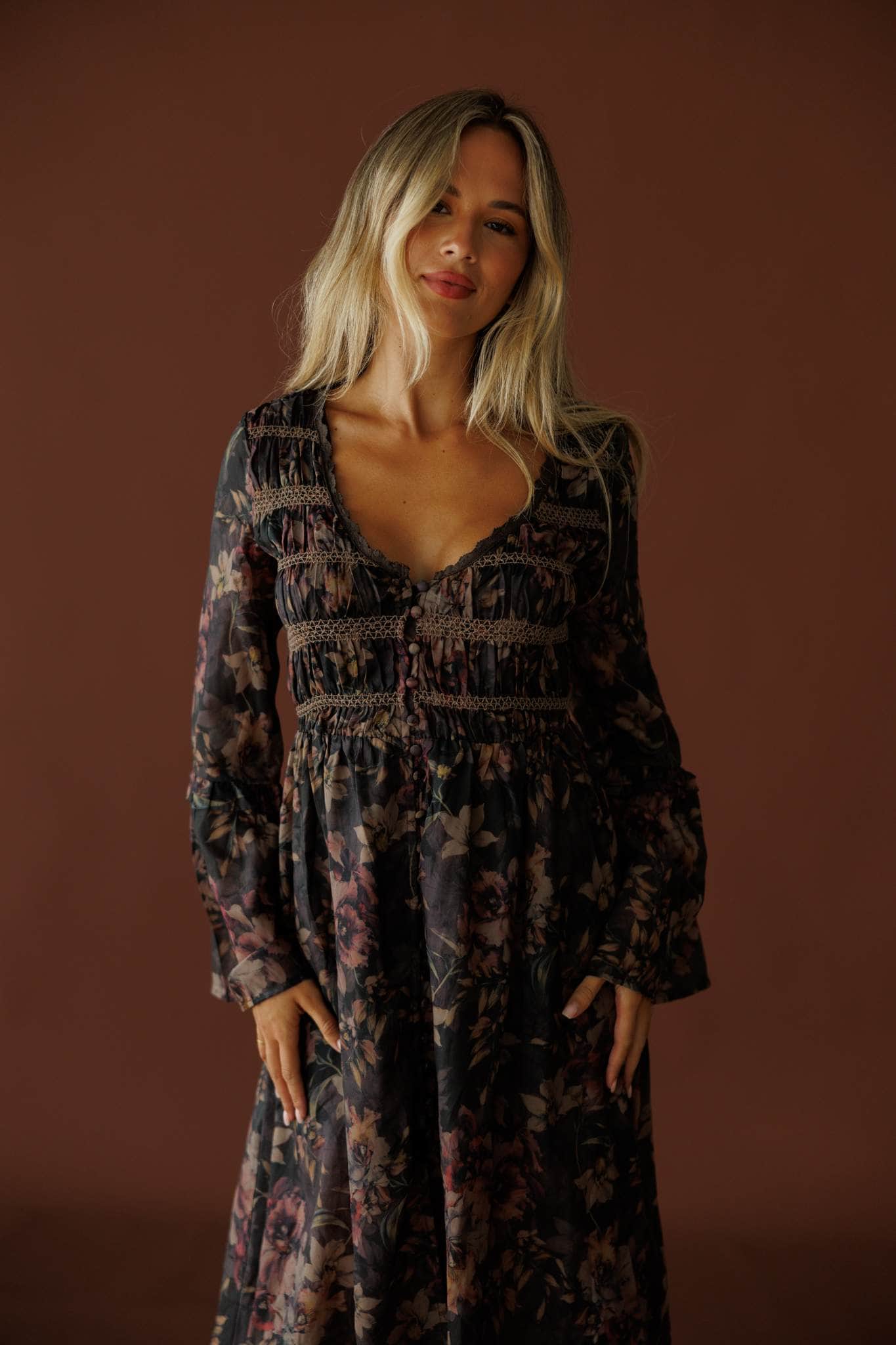 Evening Ember Floral Dress