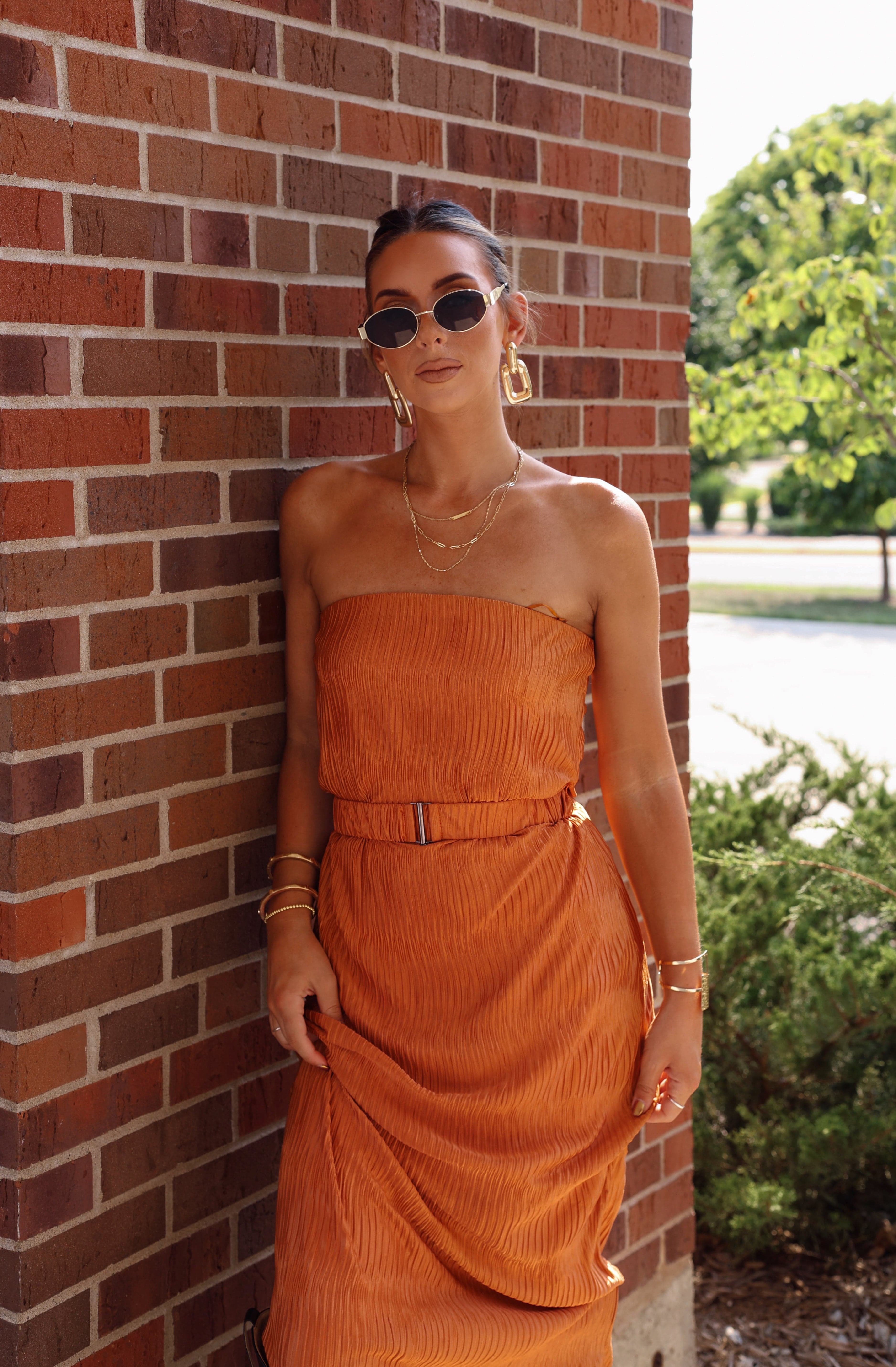 FD11773-P1297 peach sleeveless tube maxi dress Dress Forum
