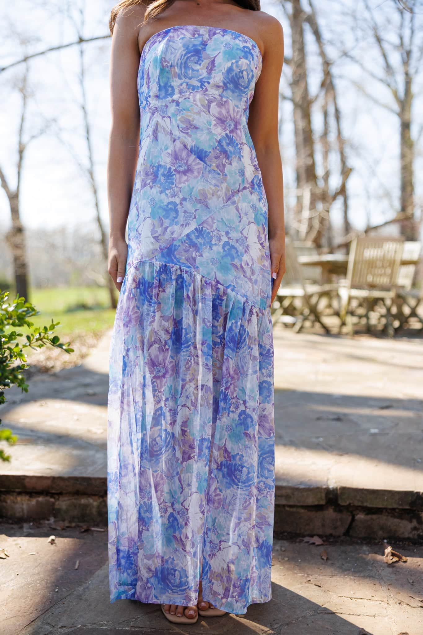 Hydrangea House Maxi Dress