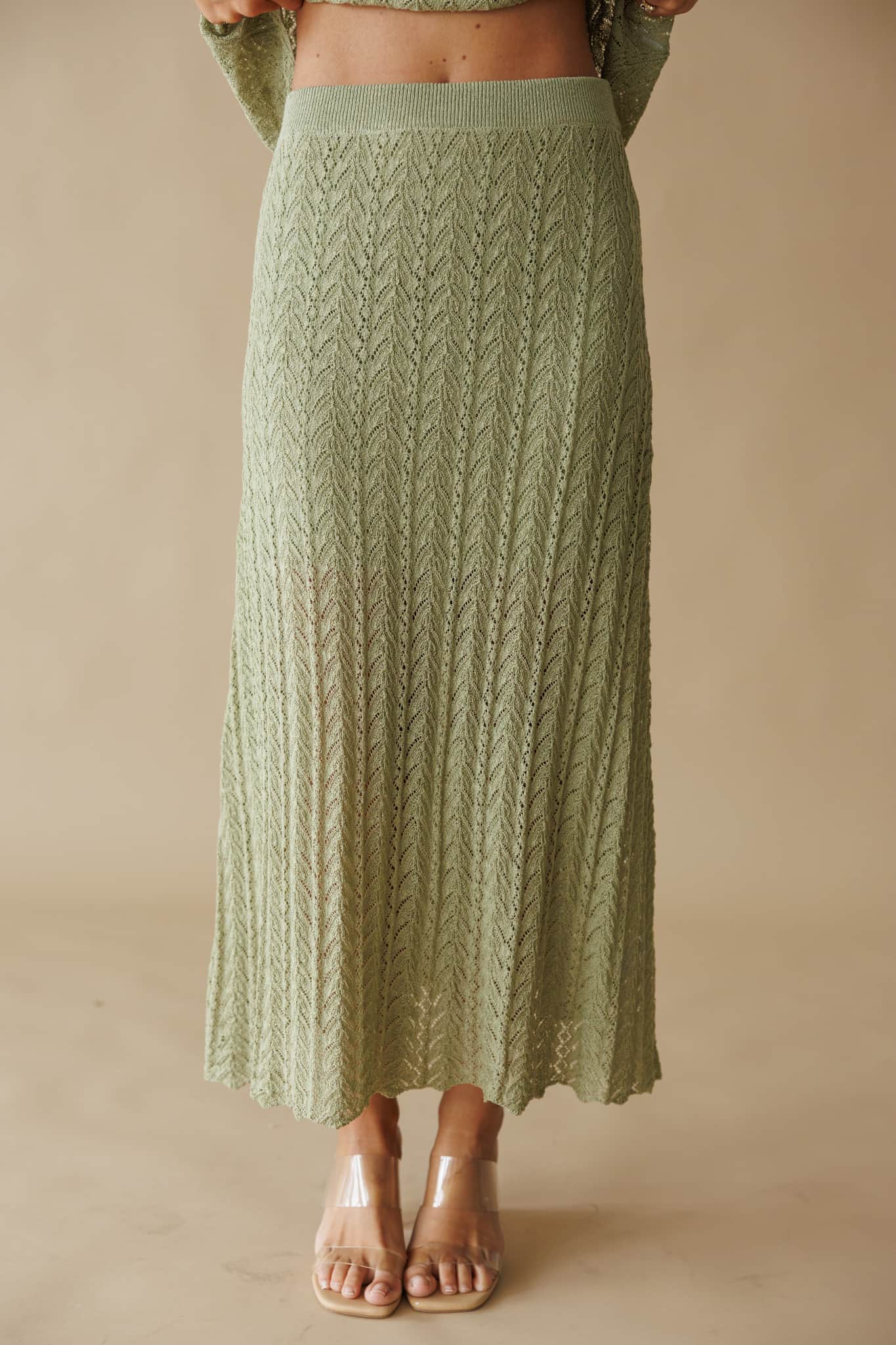 Tuscan Heat Crochet Maxi Skirt
