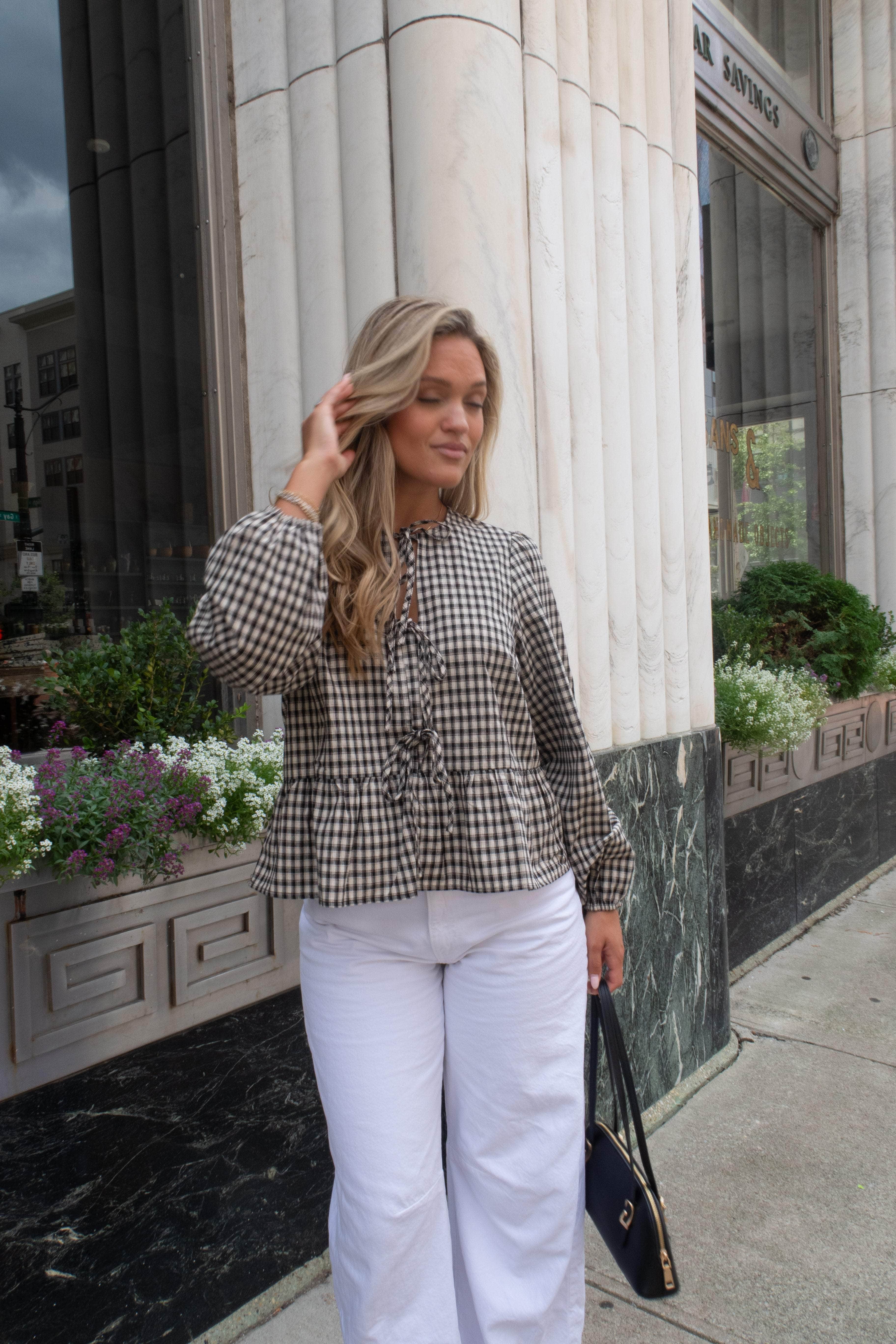 Gilmore Plaid Tie Top