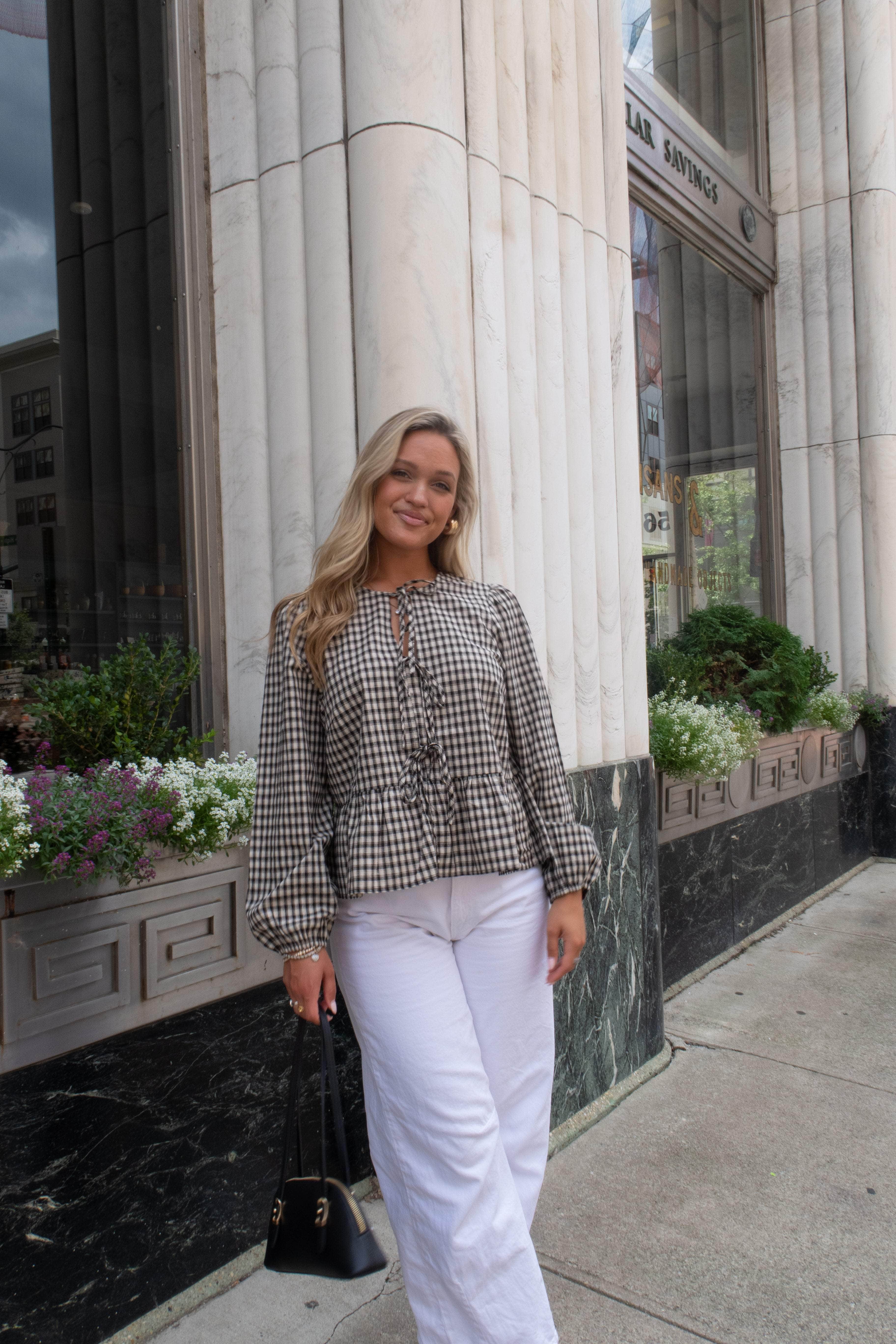 Gilmore Plaid Tie Top