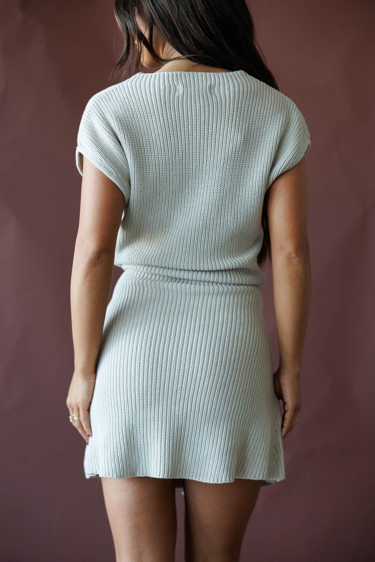 Knit sweater midi dress