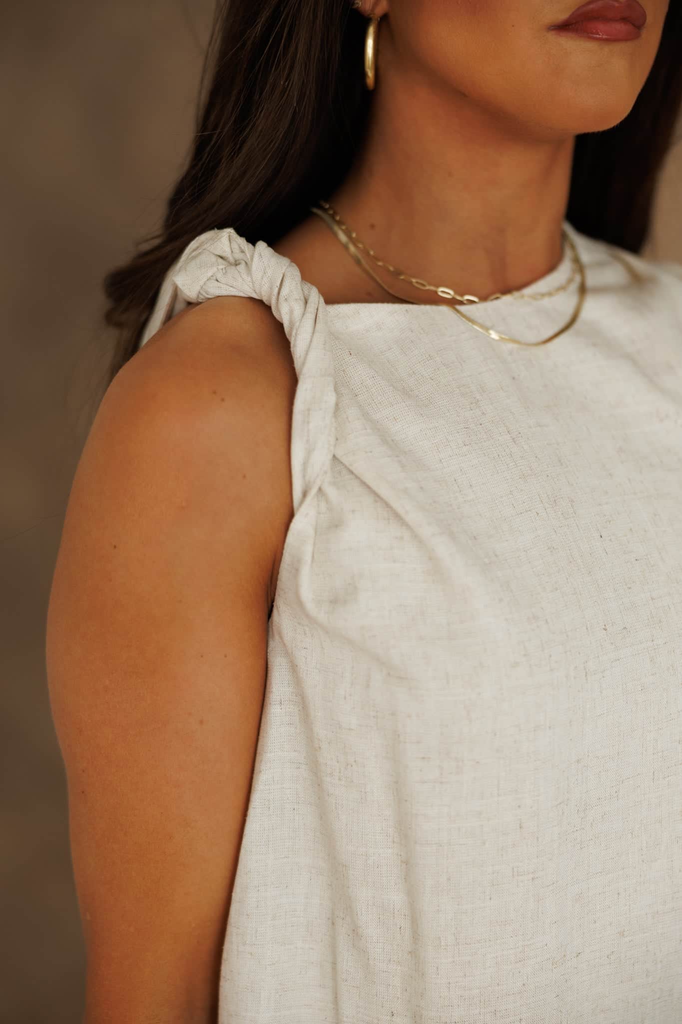 Shoreline Shift Linen Dress