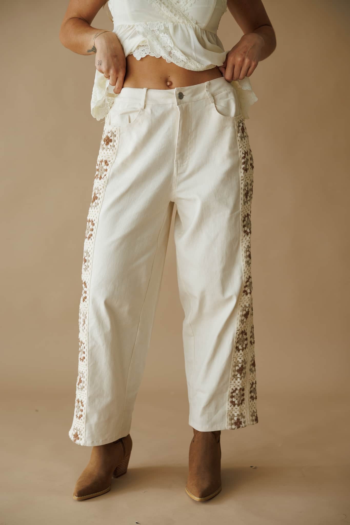Boheme Crochet Wide Leg Pants