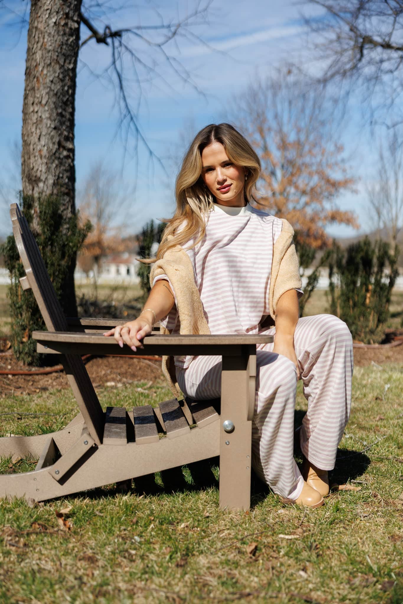 Porchlight Pink Striped Pants