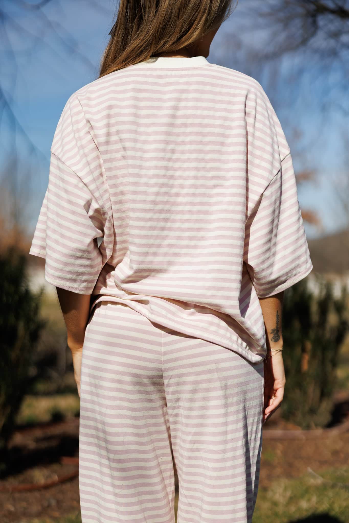Porchlight Pink Striped Tee