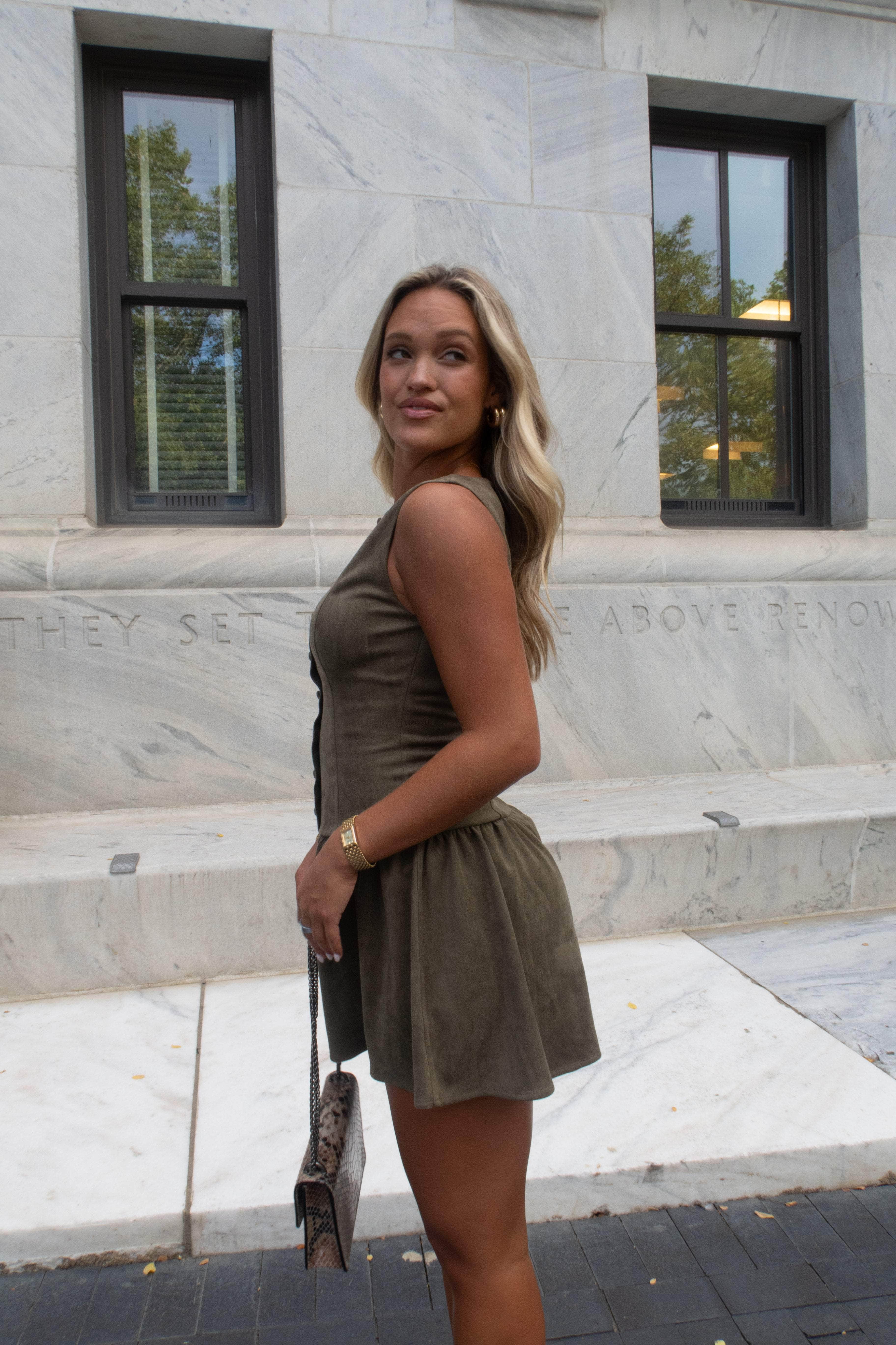 Wren Suede Romper