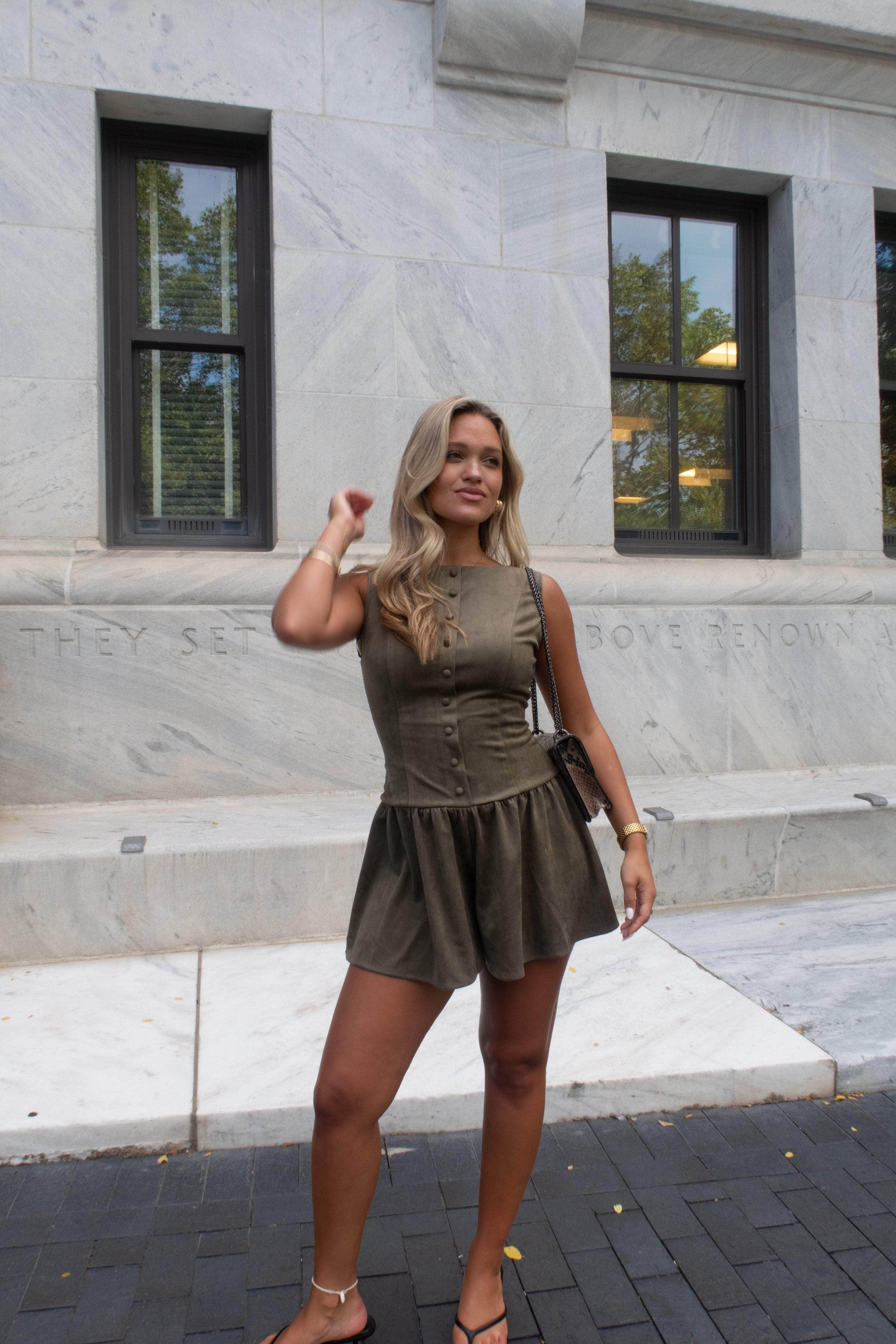 Wren Suede Romper