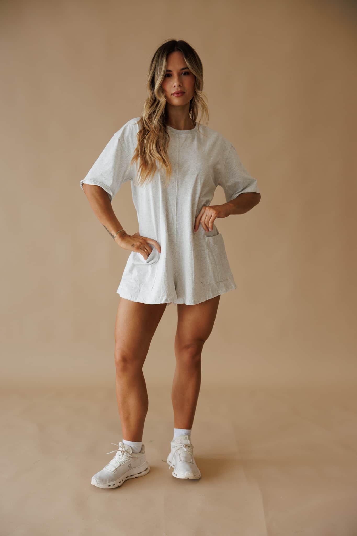 [Pre-Order!] Grey Tee Knit Romper