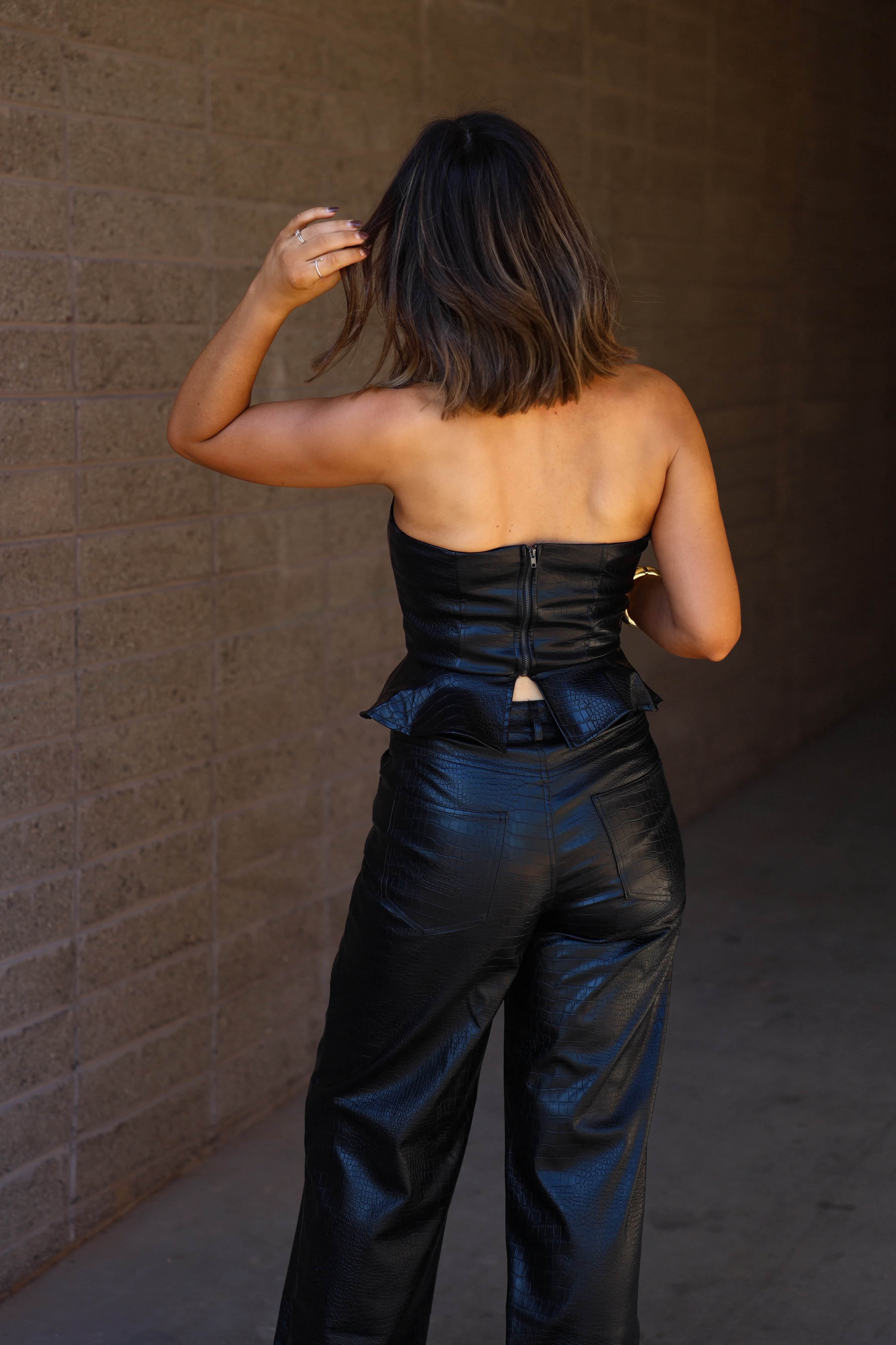 After Midnight Leather Top