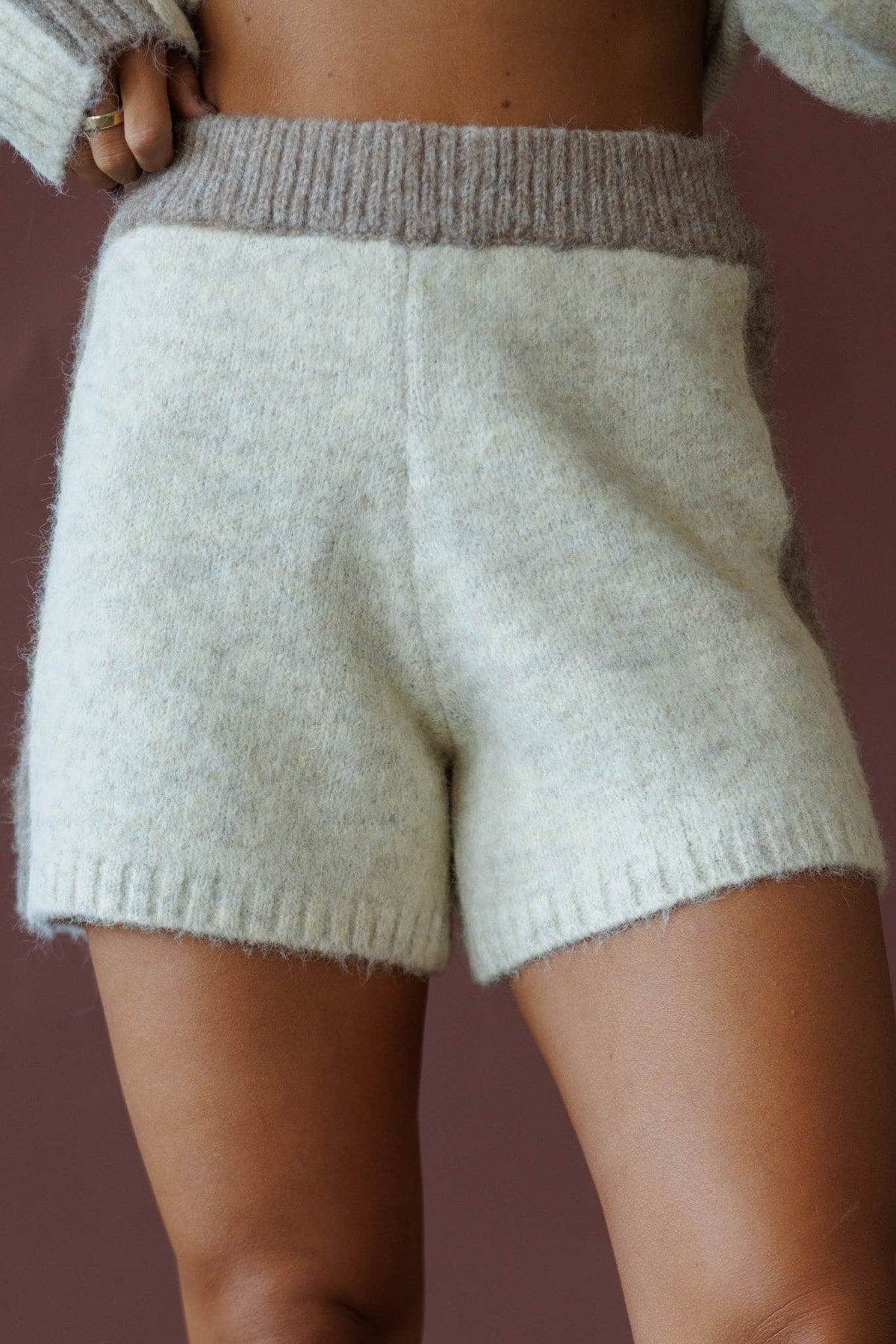 Knit lounge shorts