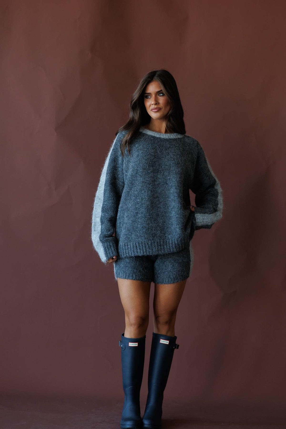 Knit sweater, front view