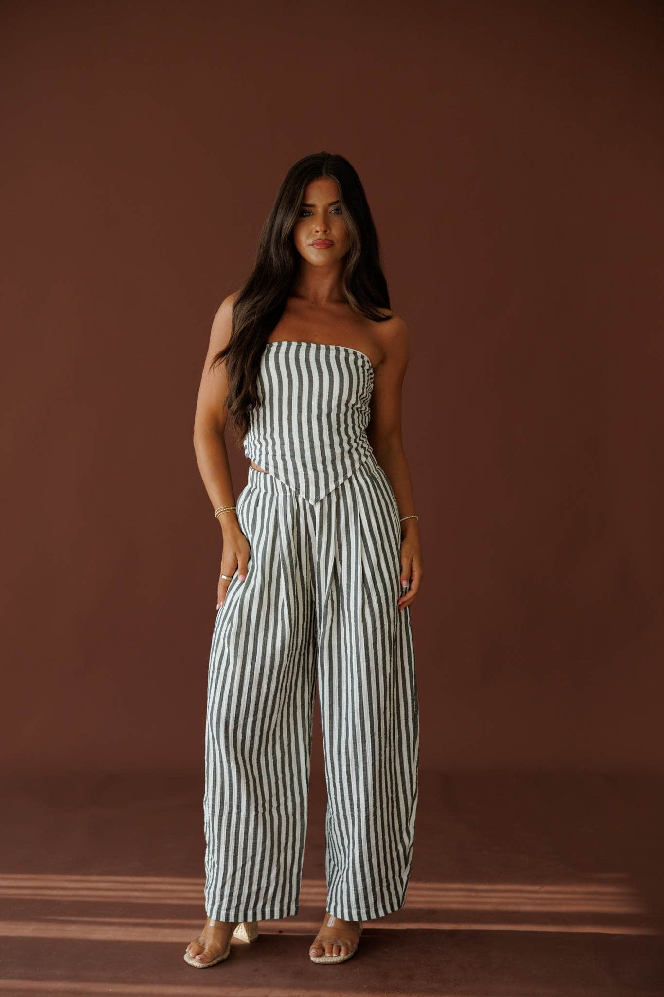 Social Calendar Striped Top