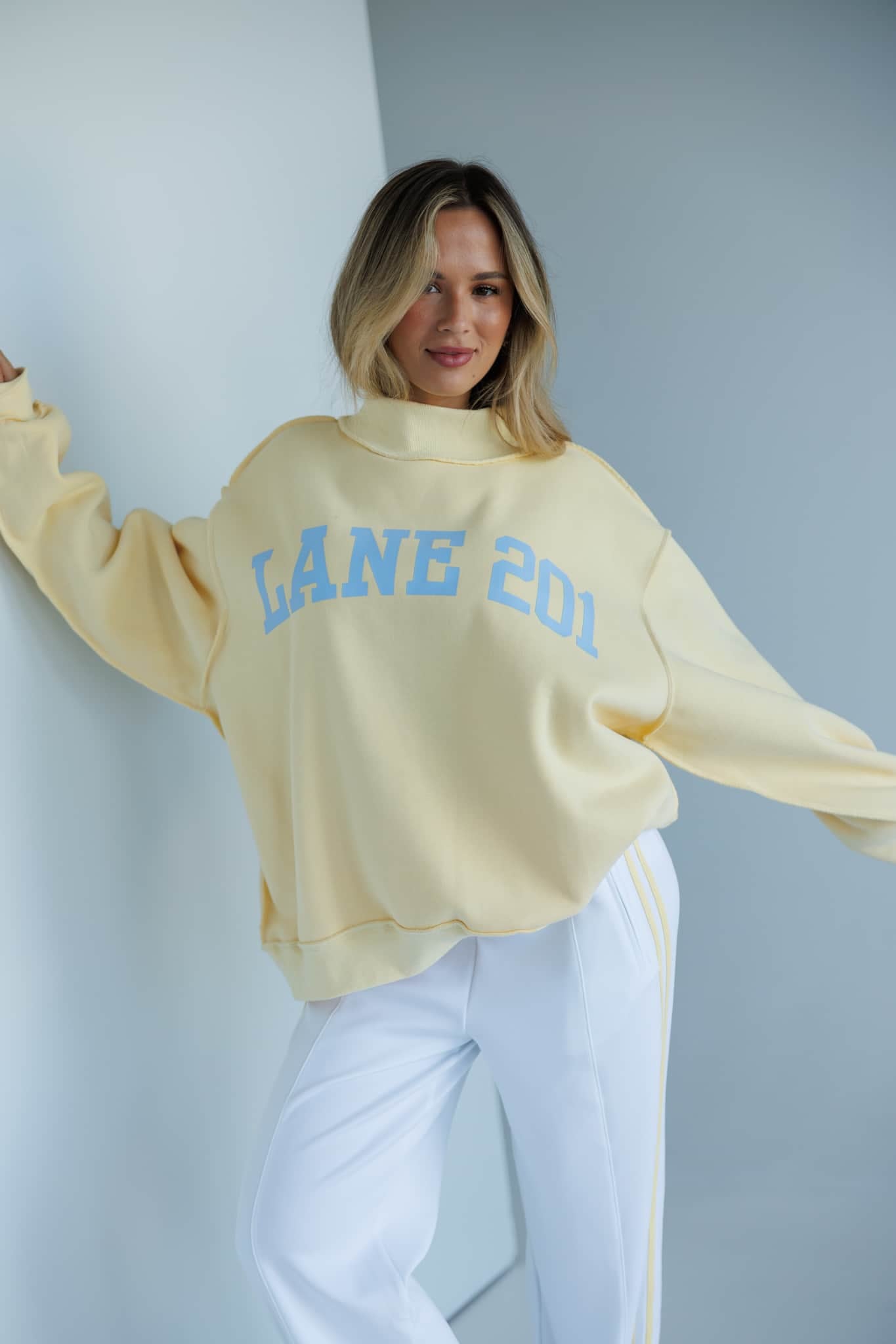 Yellow Lane 201 Mock Neck Sweatshirt