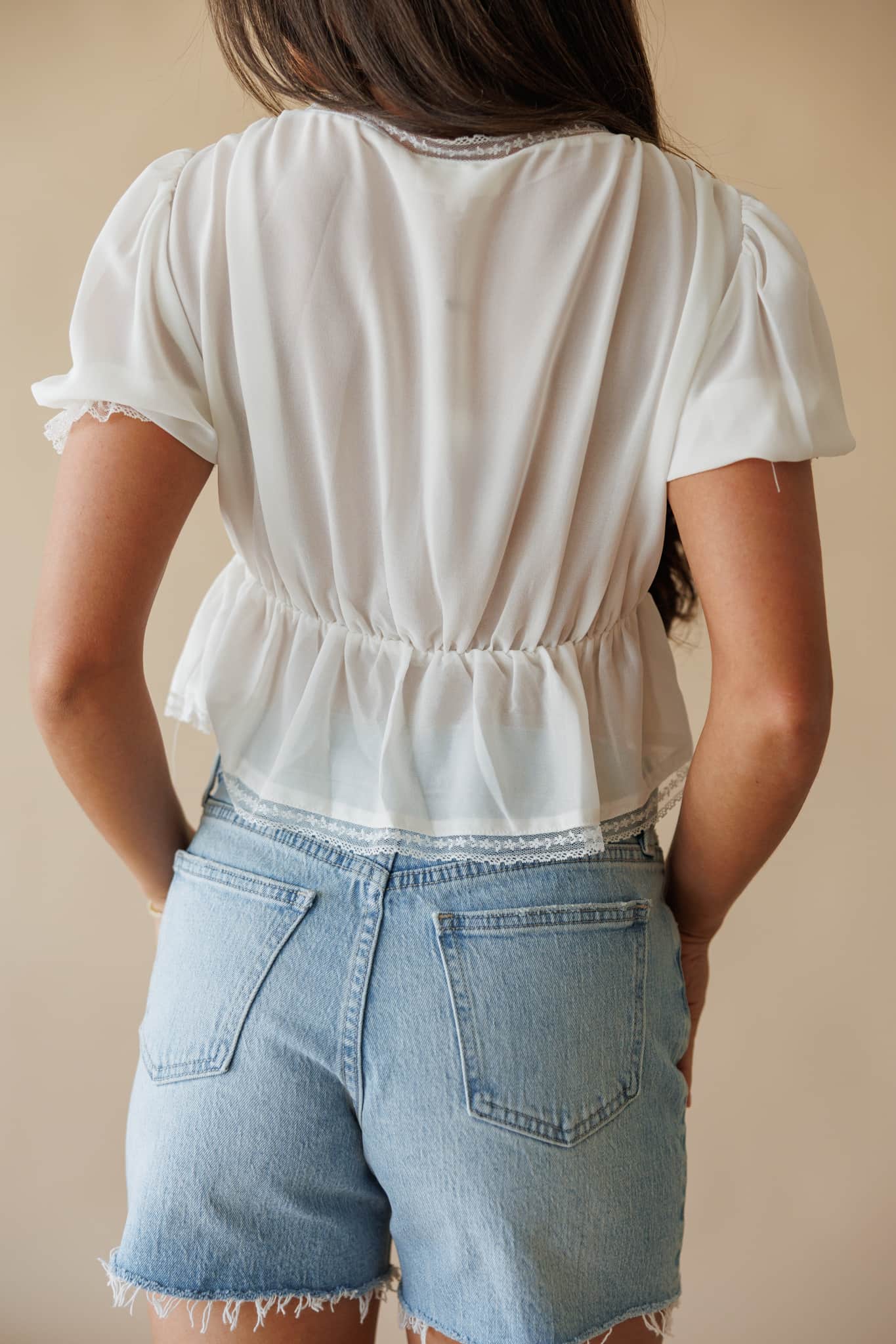 Lovely Lace Chiffon Top