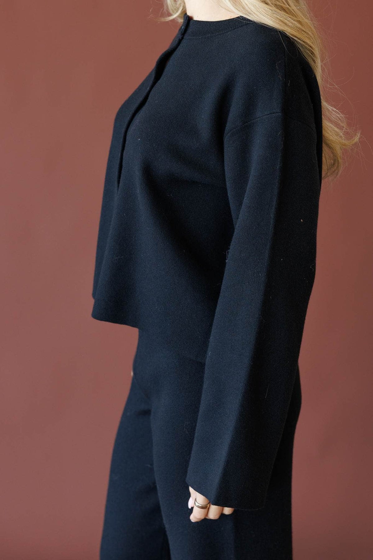 Black cardigan