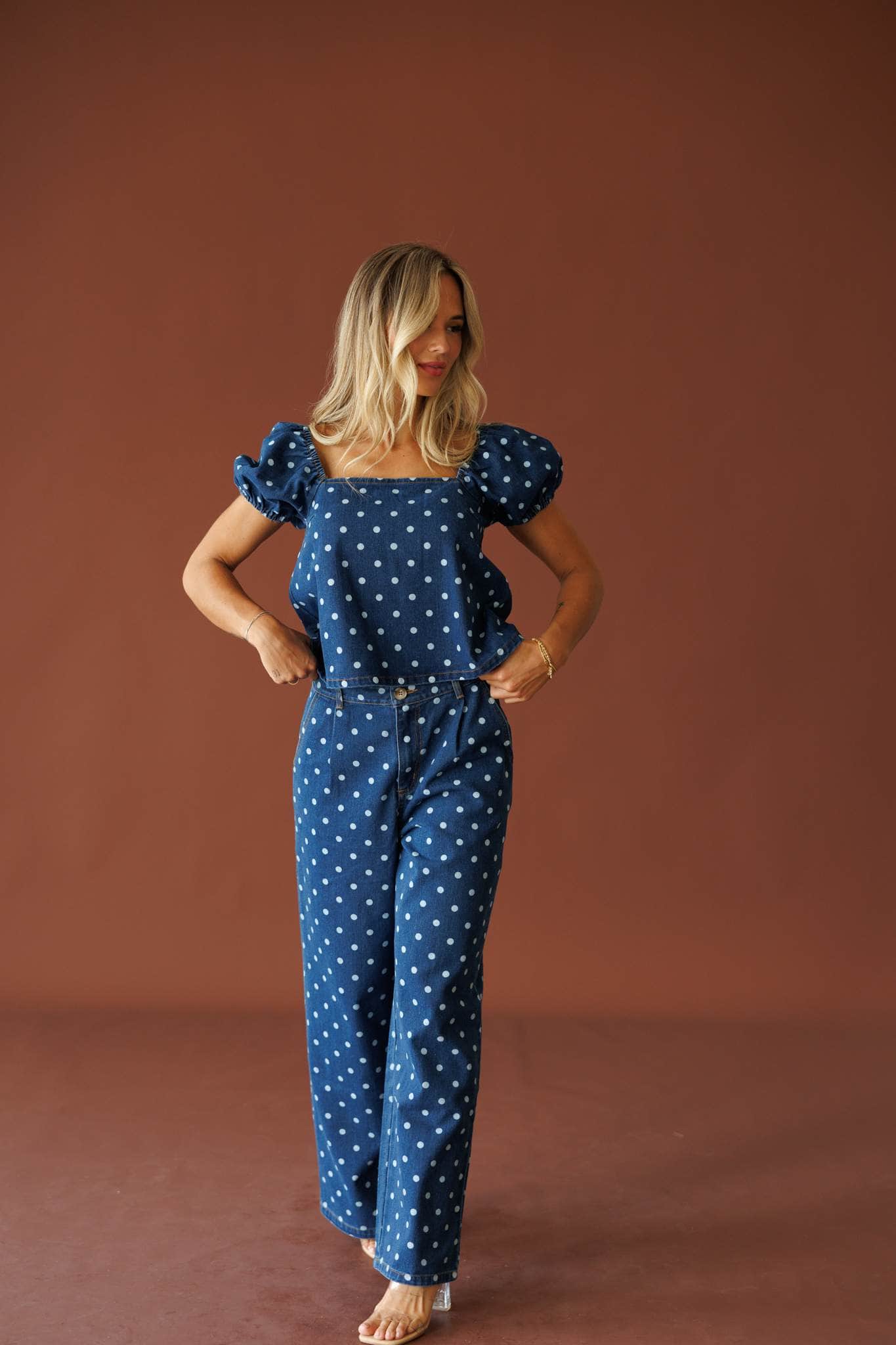 Lucky Dot Denim Pants