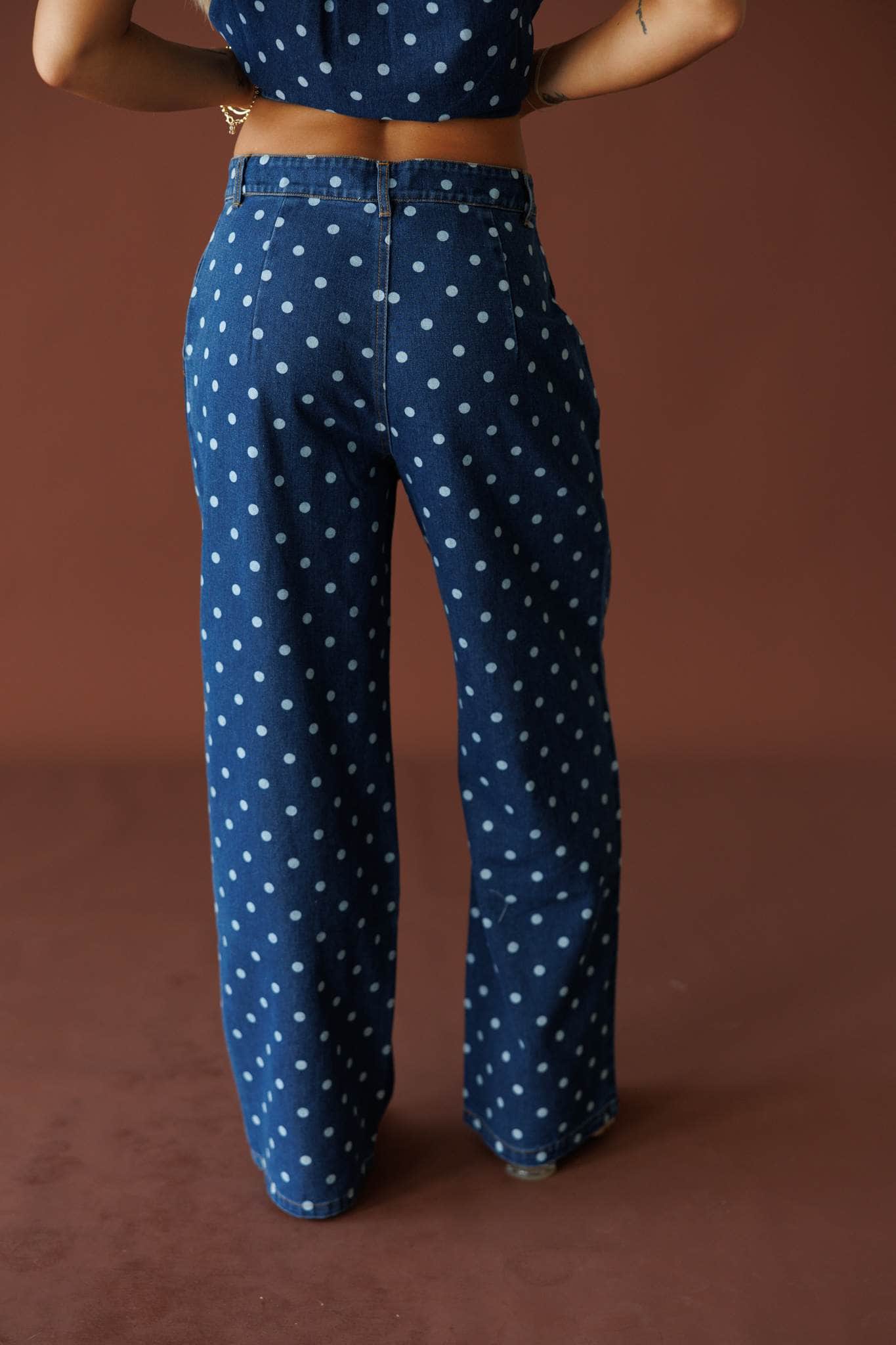 Lucky Dot Denim Pants